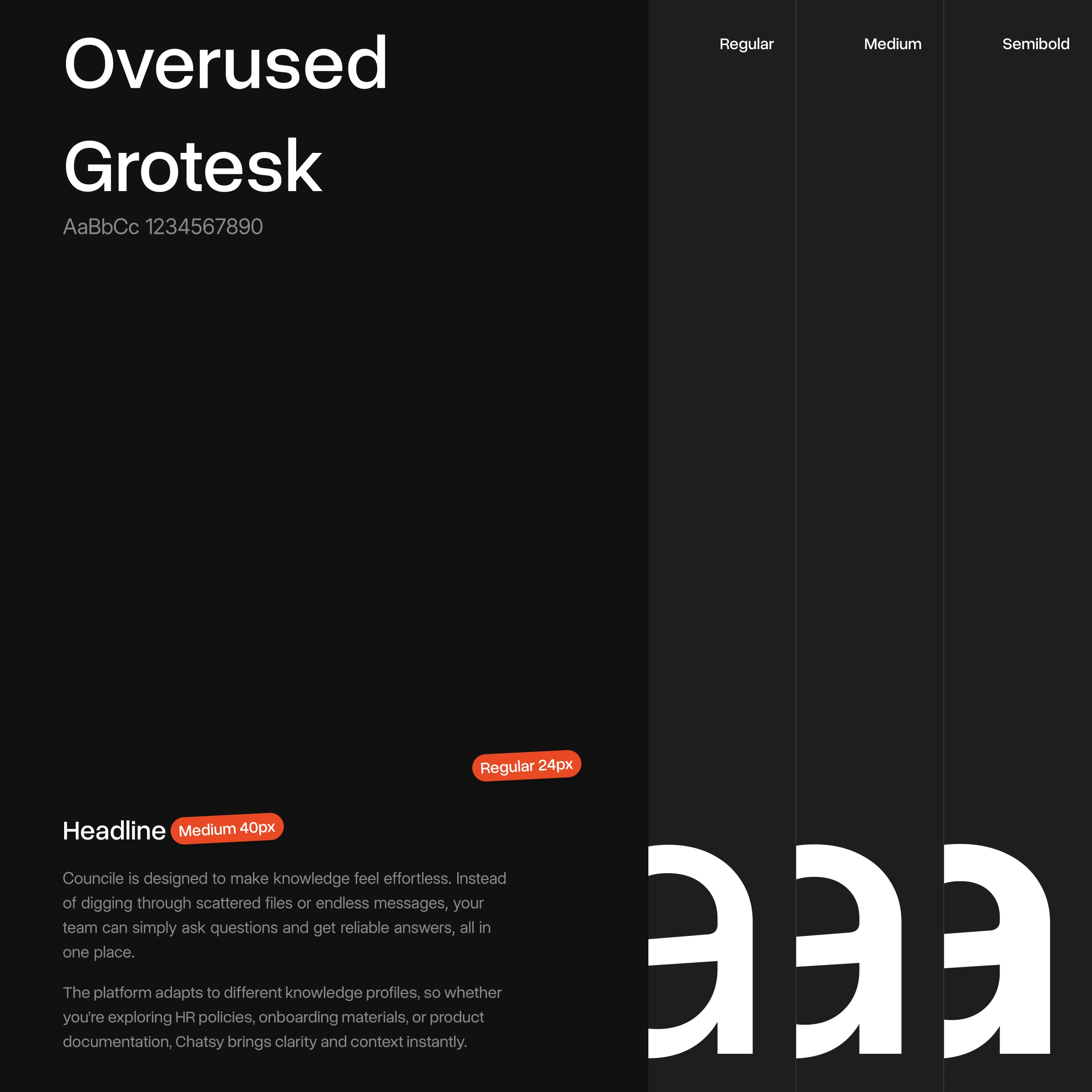 Slick, modern but elegant typefaces.