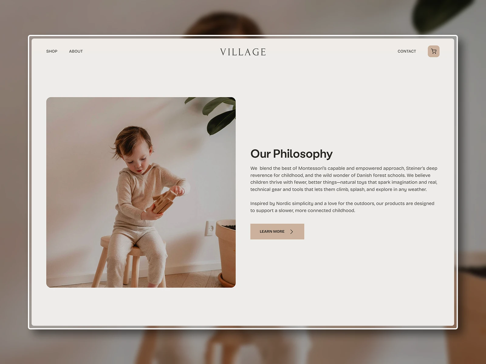 Our Philosophy Section - Homepage