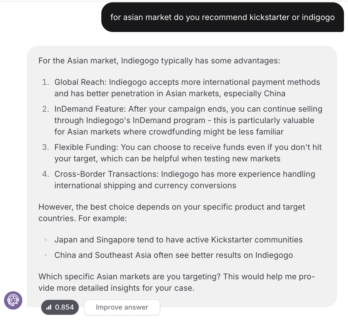 The assistant offers expert advice on launch marketing strategies
