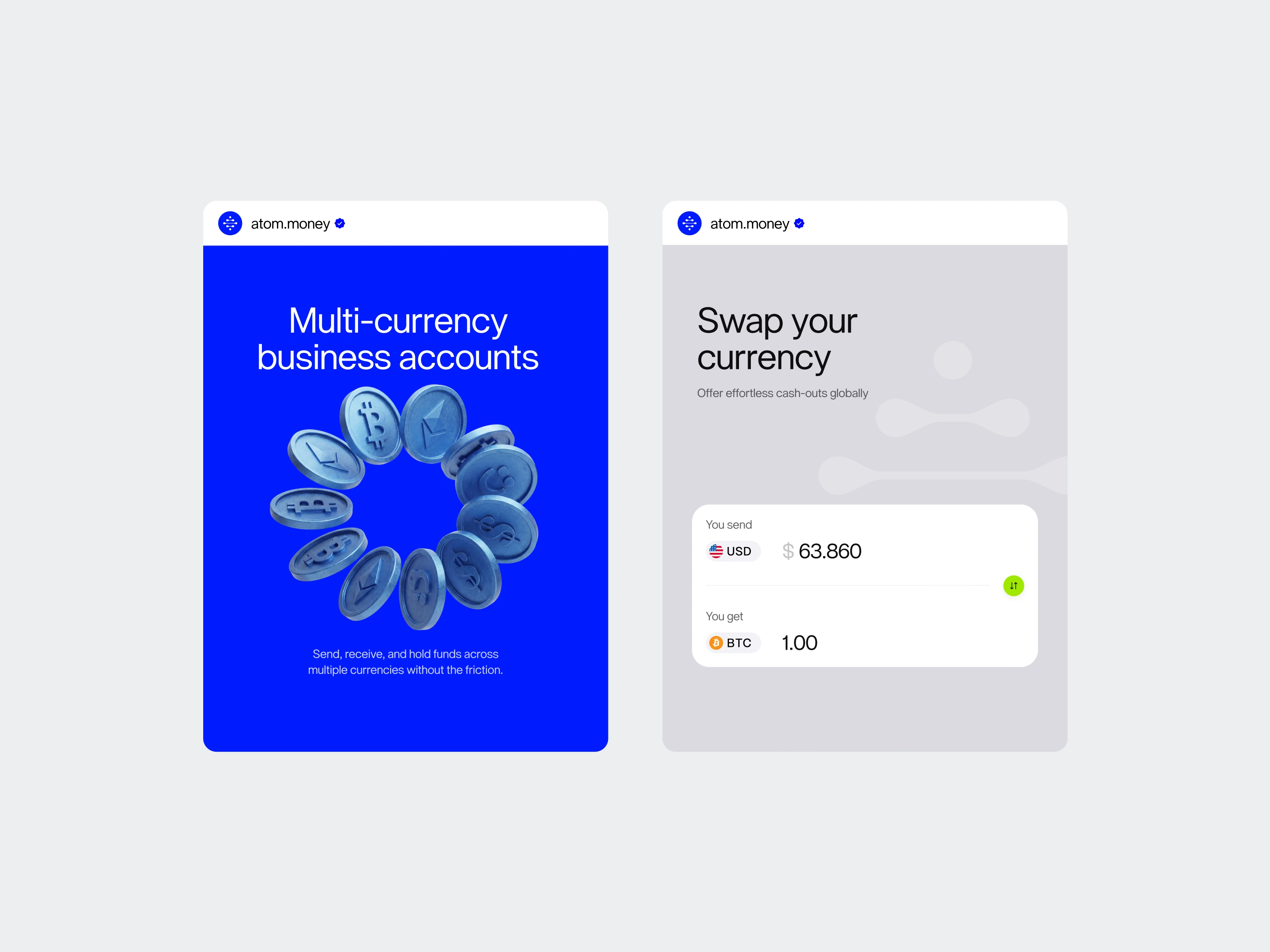 Campaign layouts for social and web. One grid, inverted.
