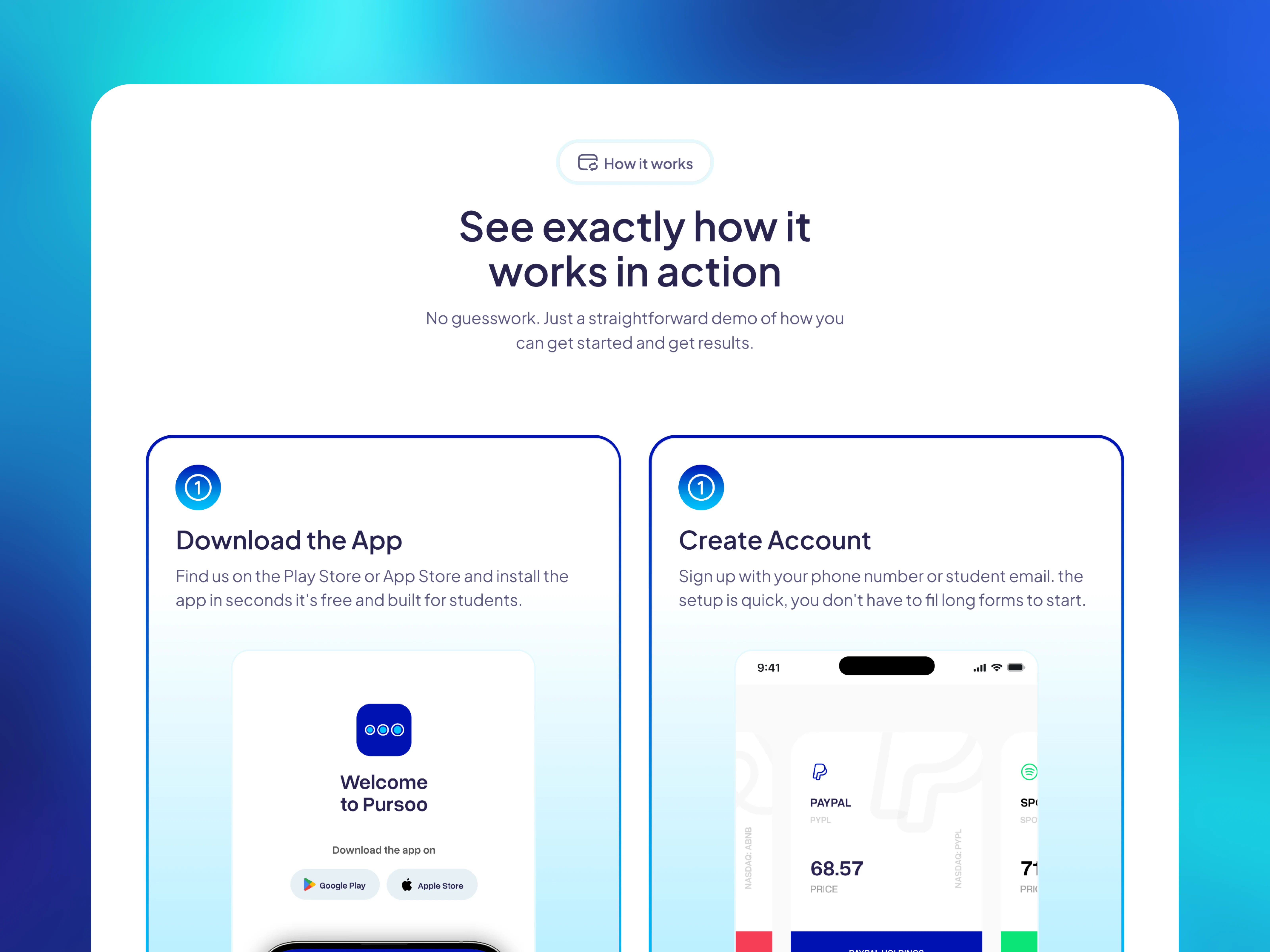 How it works Section