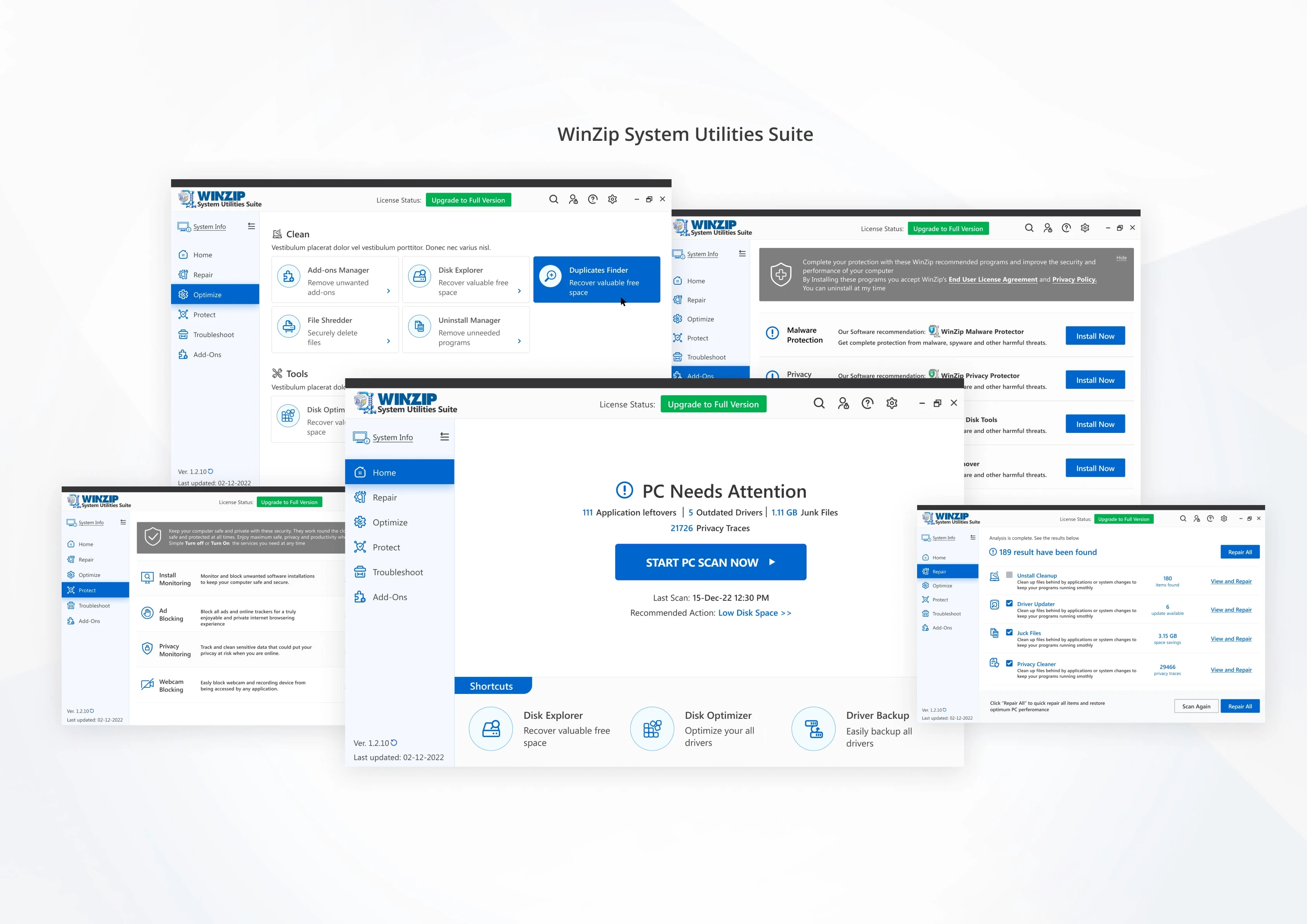 WinZip Ultimate PC Care and 