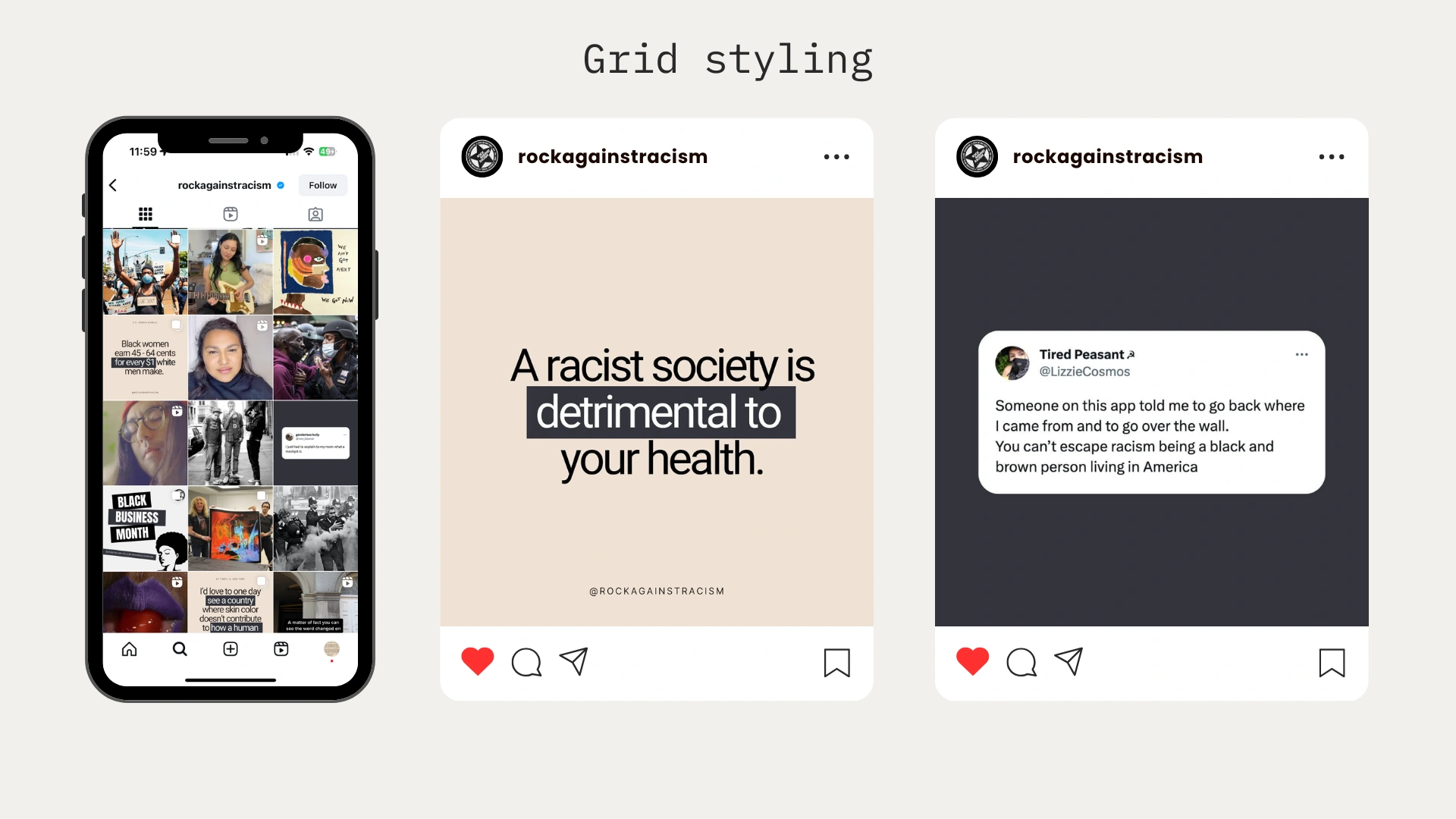 Following brand guidelines to create an aesthetically pleasing grid that is cohesive, engaging, and shareable.