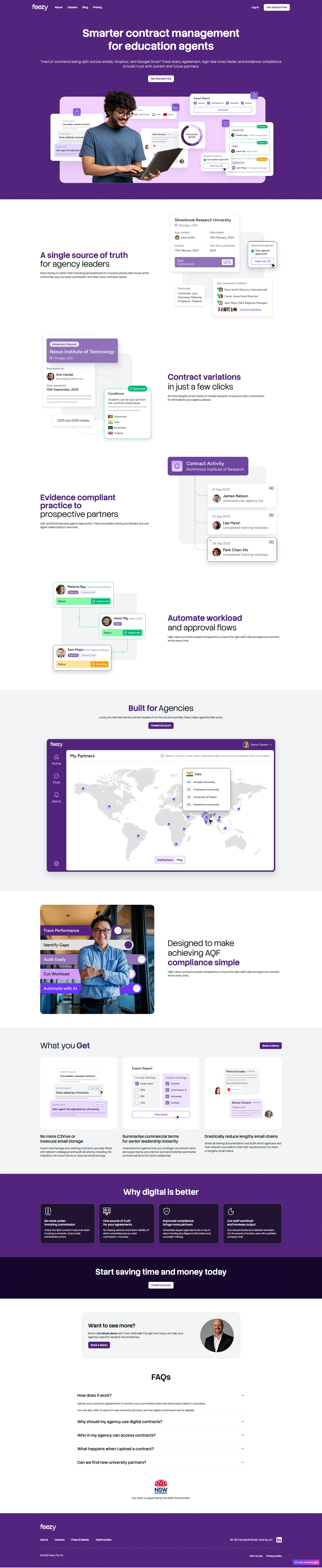 Feezy Landing Page in Webstudio
