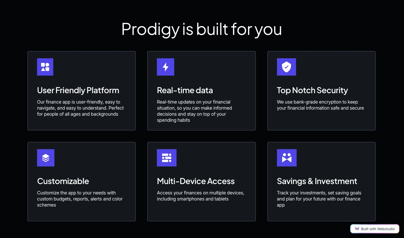 Features section