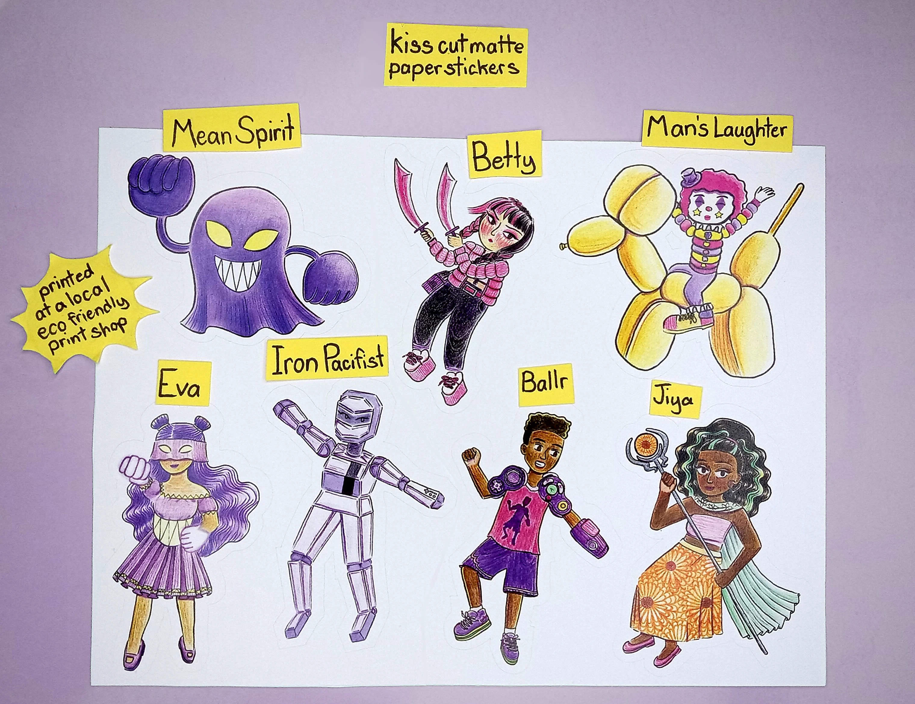 These are characters from the the webcomic Mean Spirit written by meegormea and illustrated by cinnamonrelle.