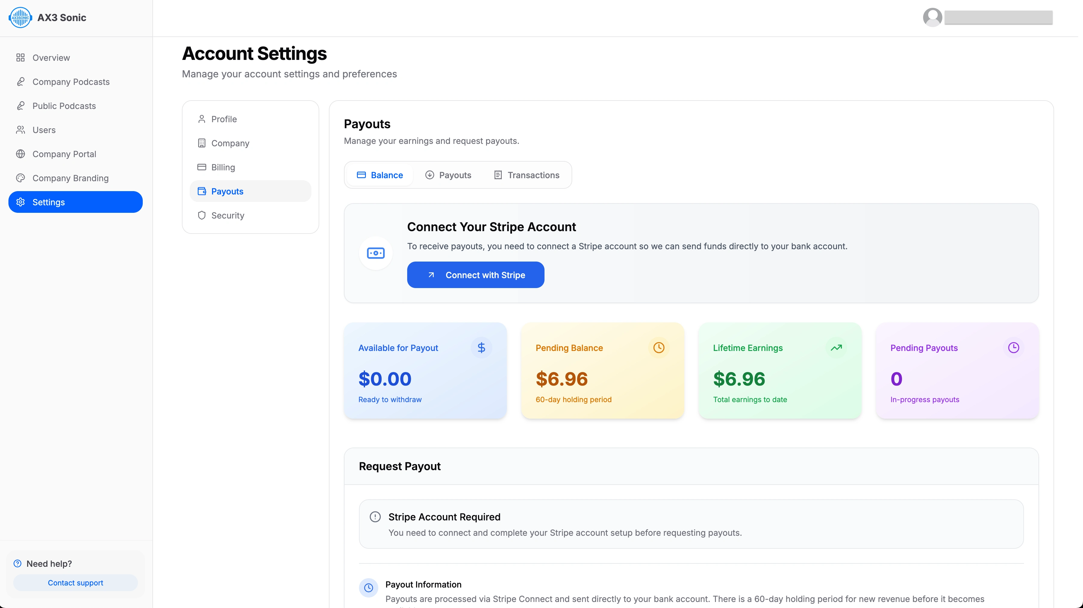 Payouts Management