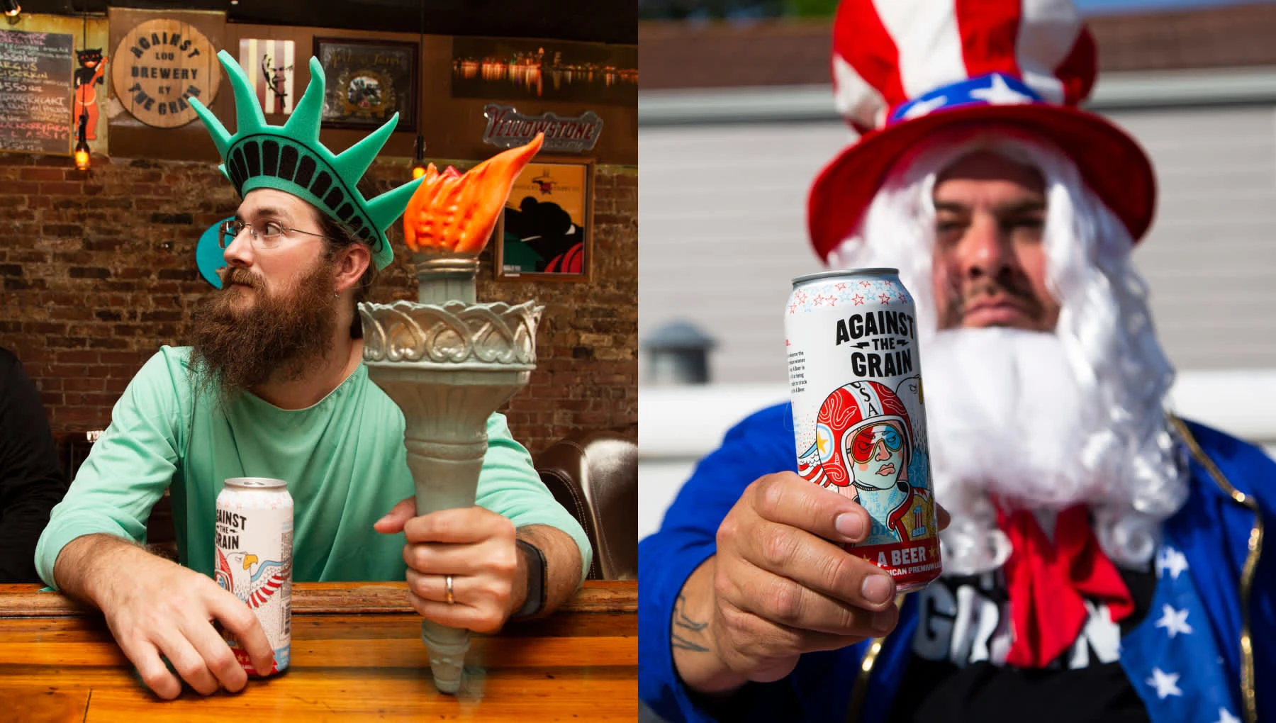Patriotic photoshoot for A Beer.
