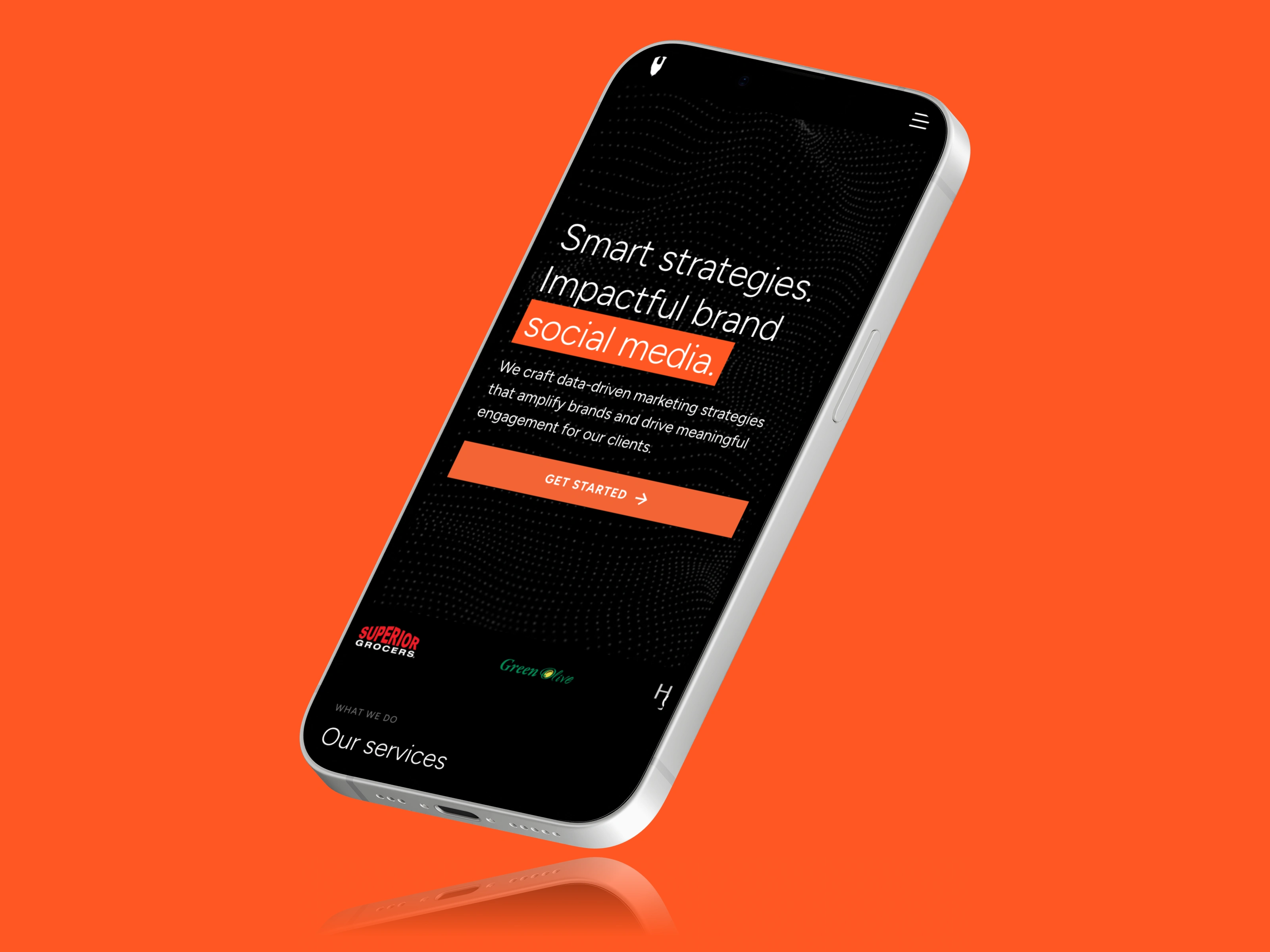 Fully responsive with a simplified top bar on smaller devices.