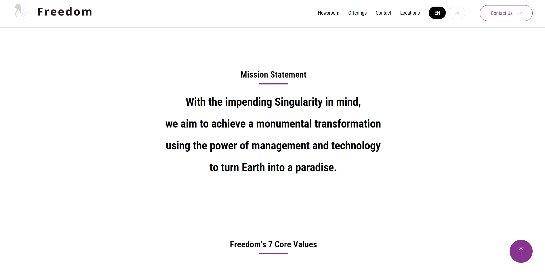 Freedom Inc. (Mission Statement) - Before Transformation  
