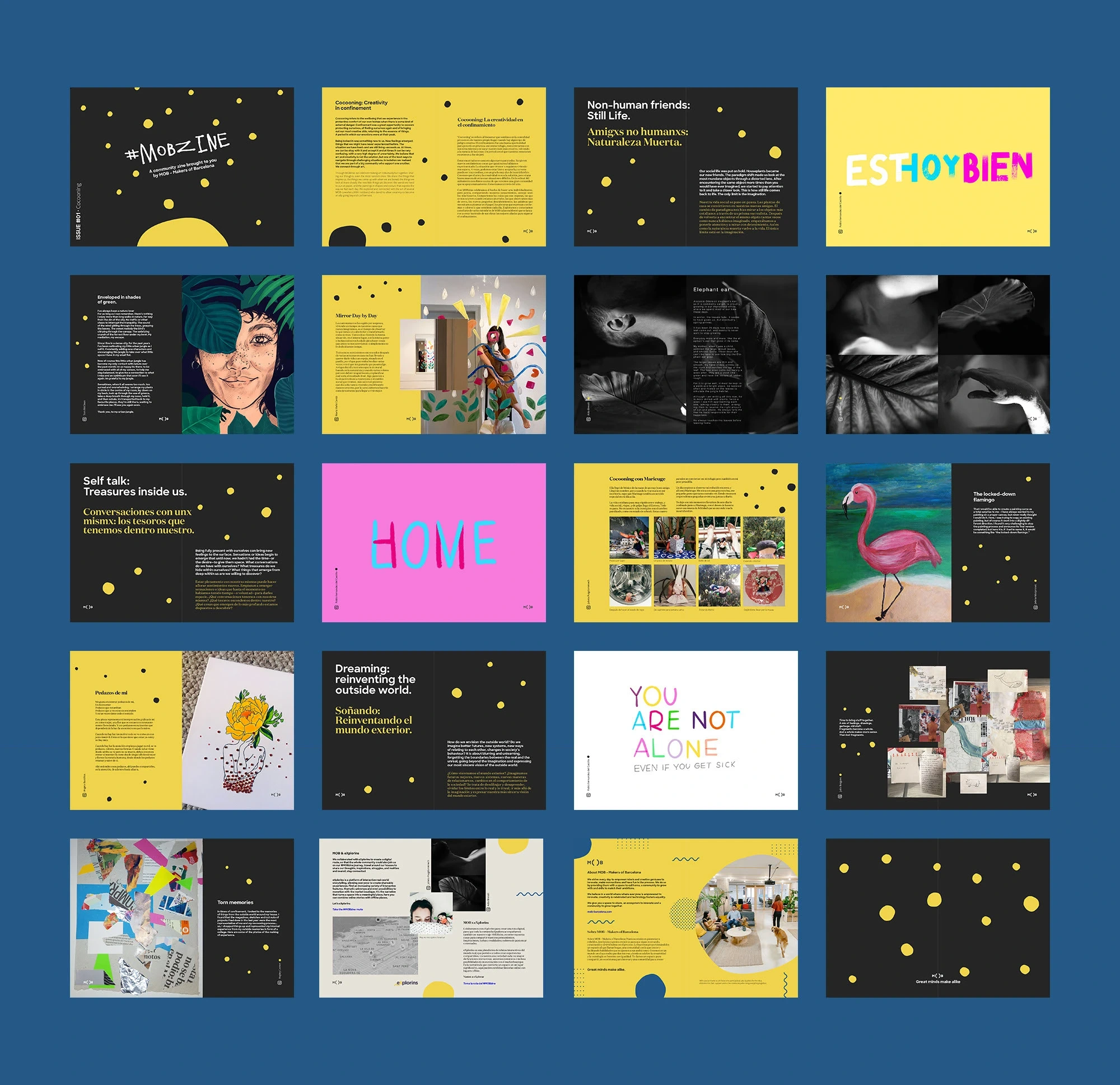 Flat plan showing the full fanzine.