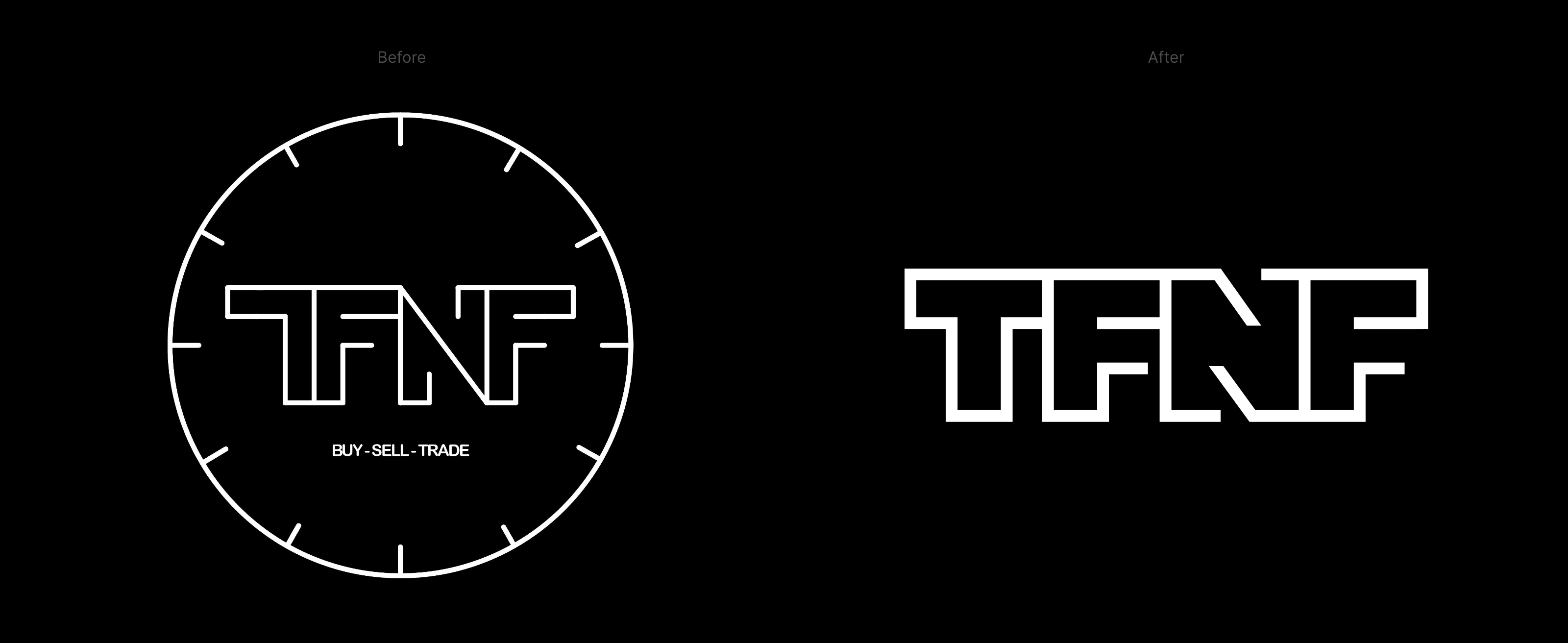 Original logo on the left. New logo on the right.