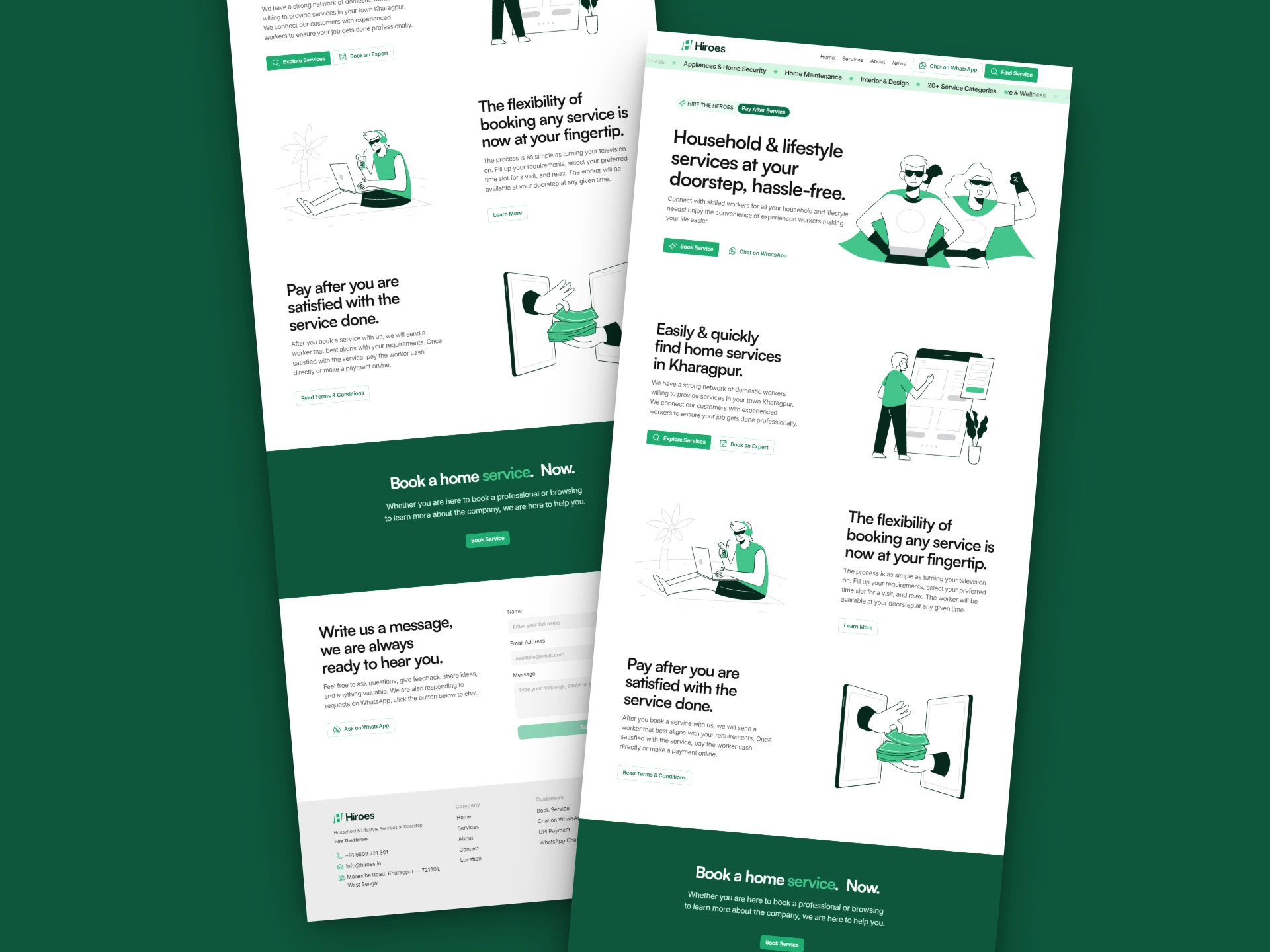 Version 1 of the hiroes.in homepage