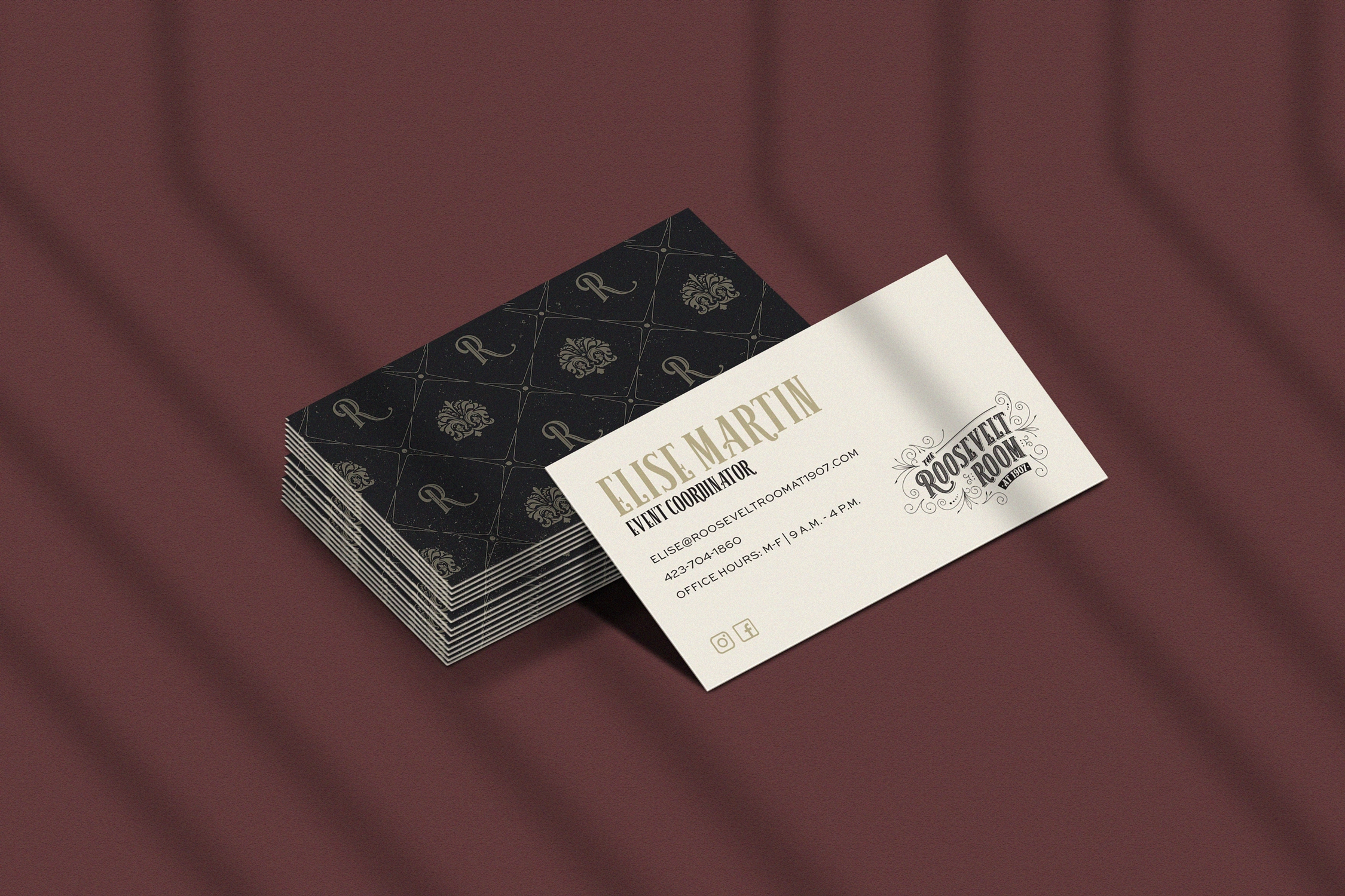 Business Card with Brand Pattern
