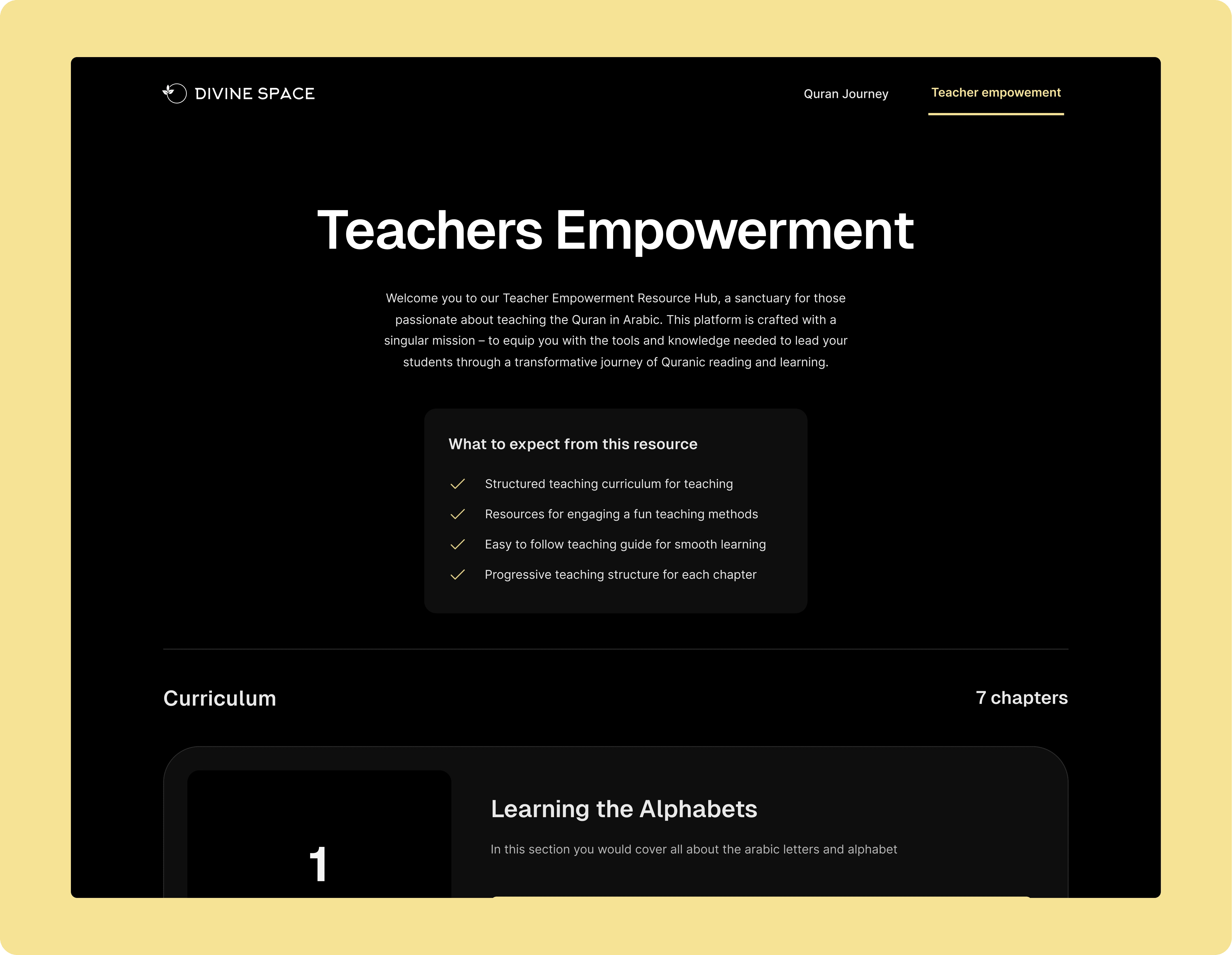 Resource Hub Landing Page