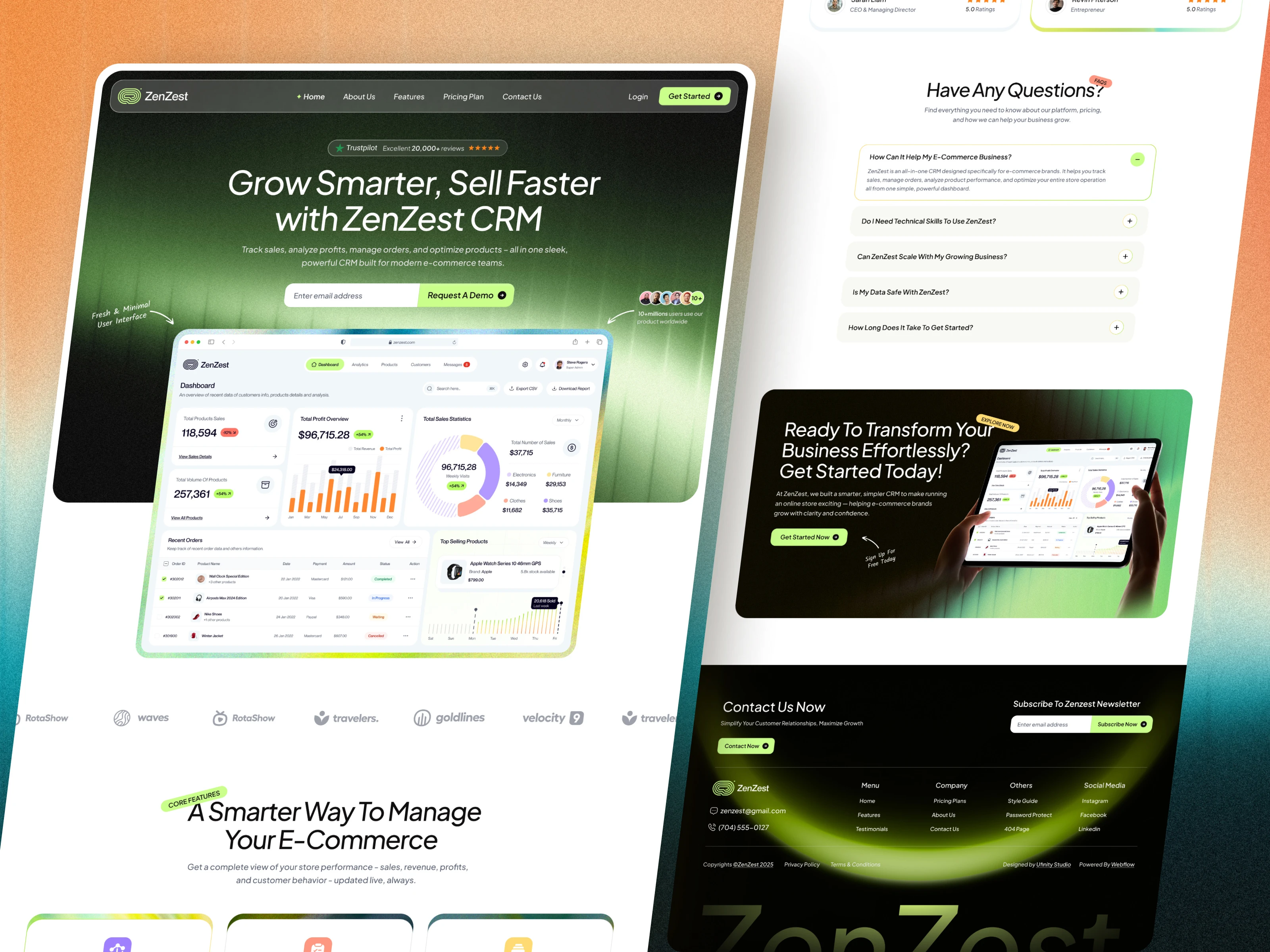 SaaS Product Landing Page UI/UX Design