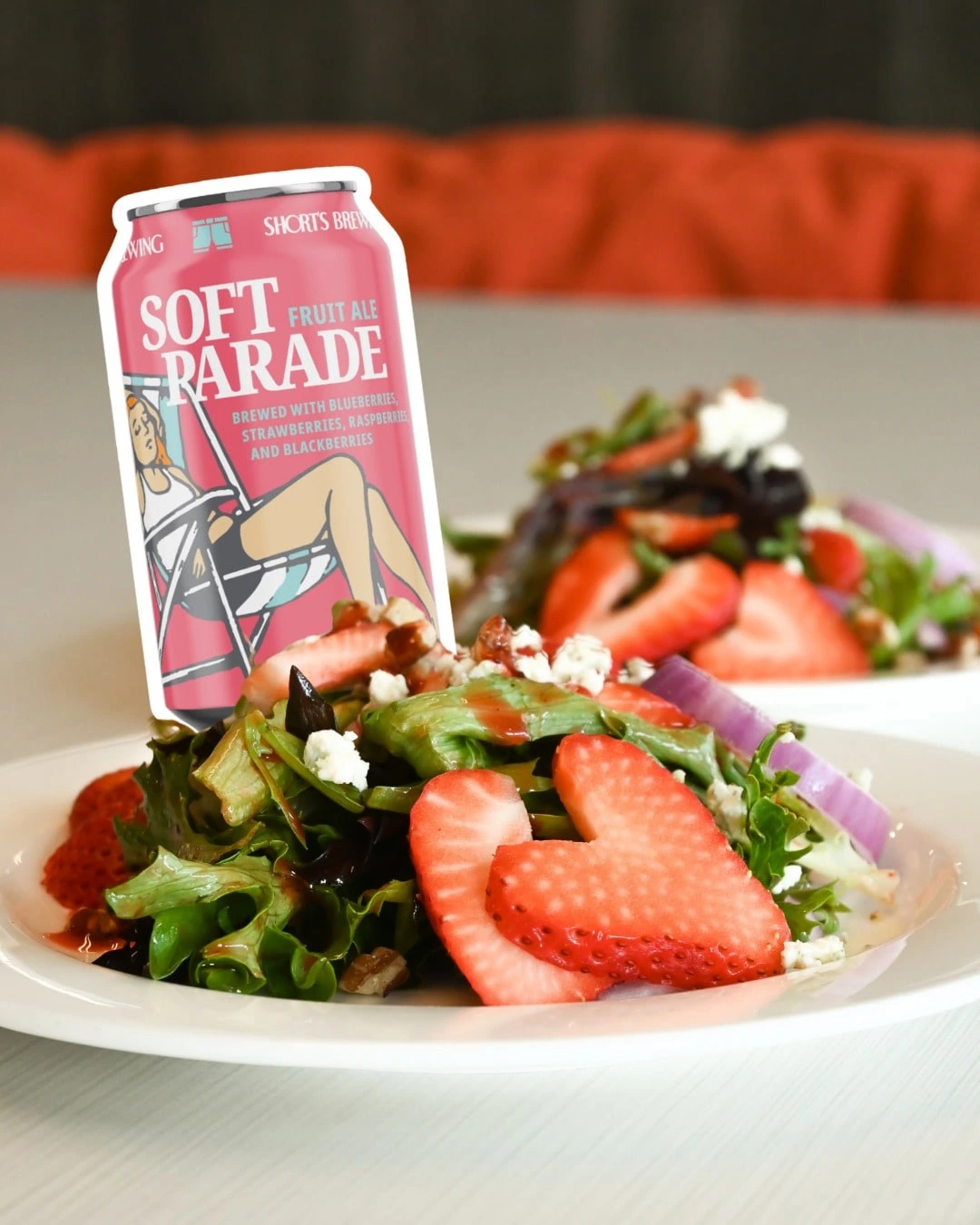 Salad with Soft Parade can
Developed branded food photography highlighting seasonal menu features.