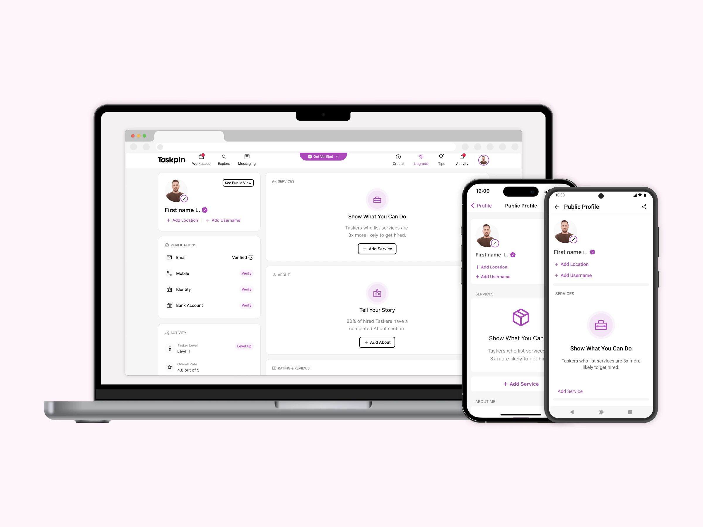 Taskpin Public Profile - Tasker's Landing