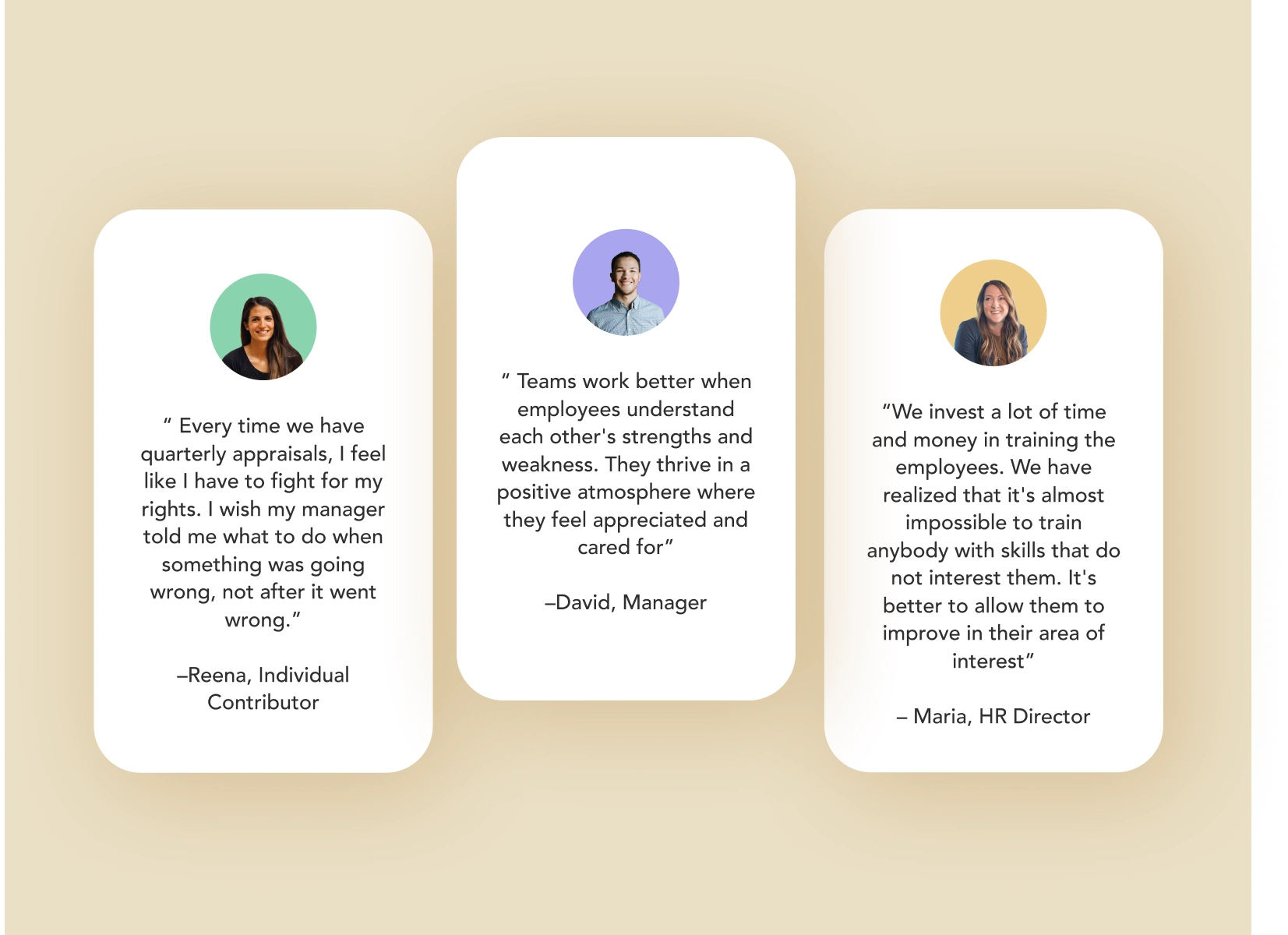 User persona developed from user interviews