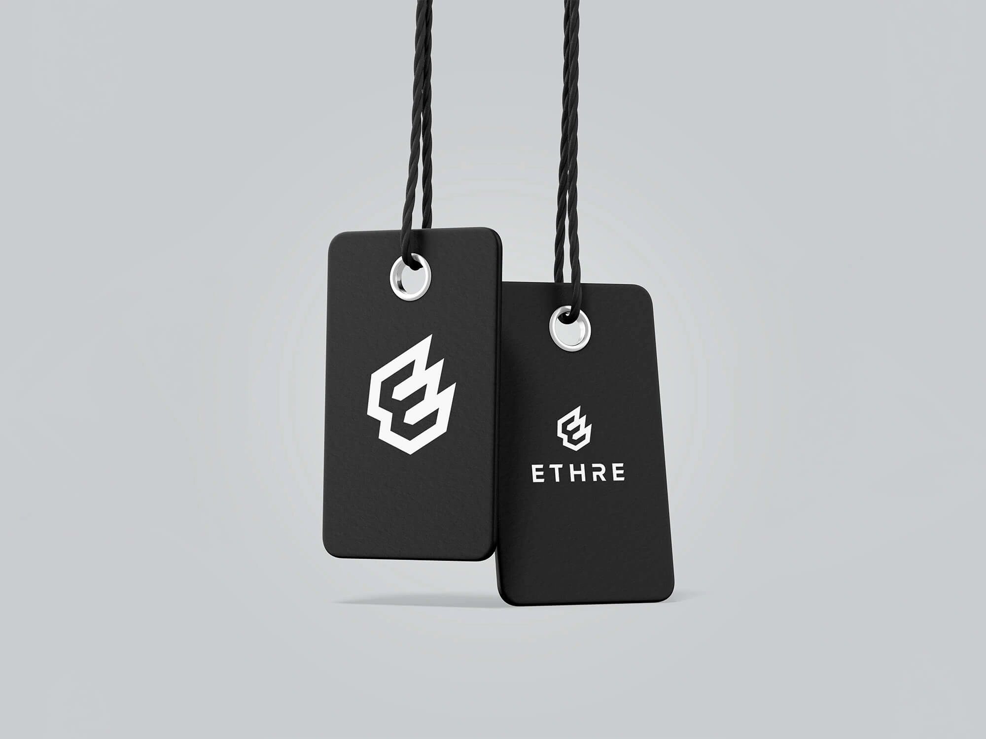 Cloth tag logo mockup