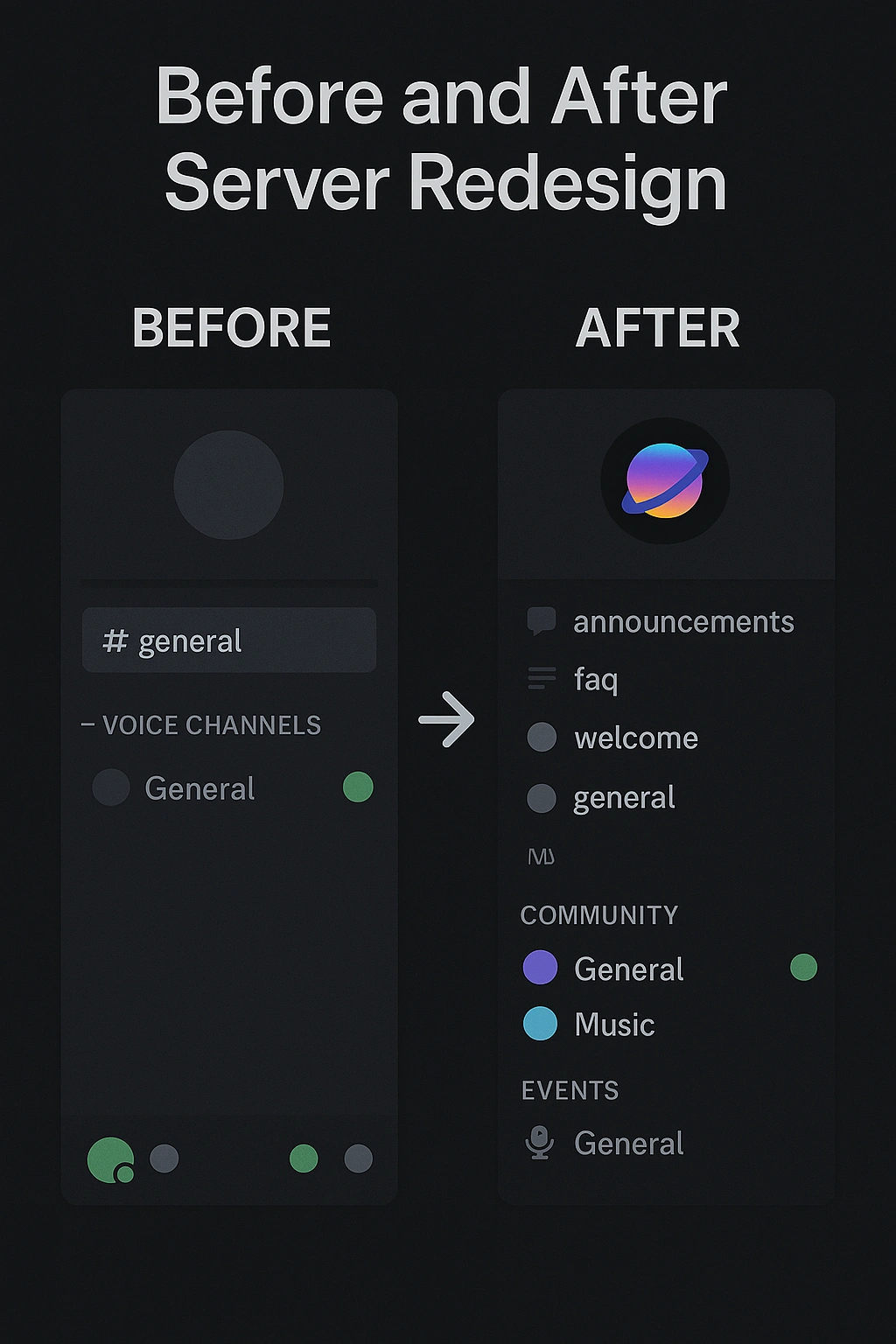 Here is a simple example of how start to redesign a server.