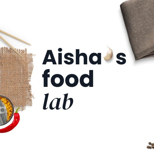 Logo for Multimedia Project, Aisha's Food Lab