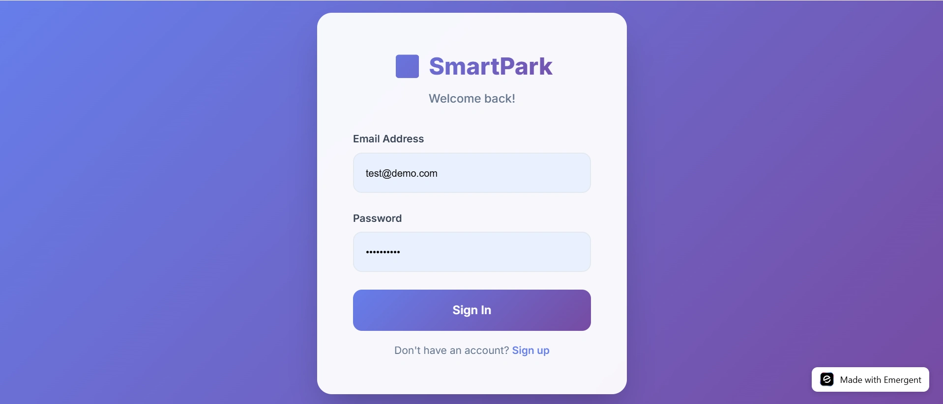 Sign In Screen - Email-based sign-in with clear error states and disabled submit during network calls.