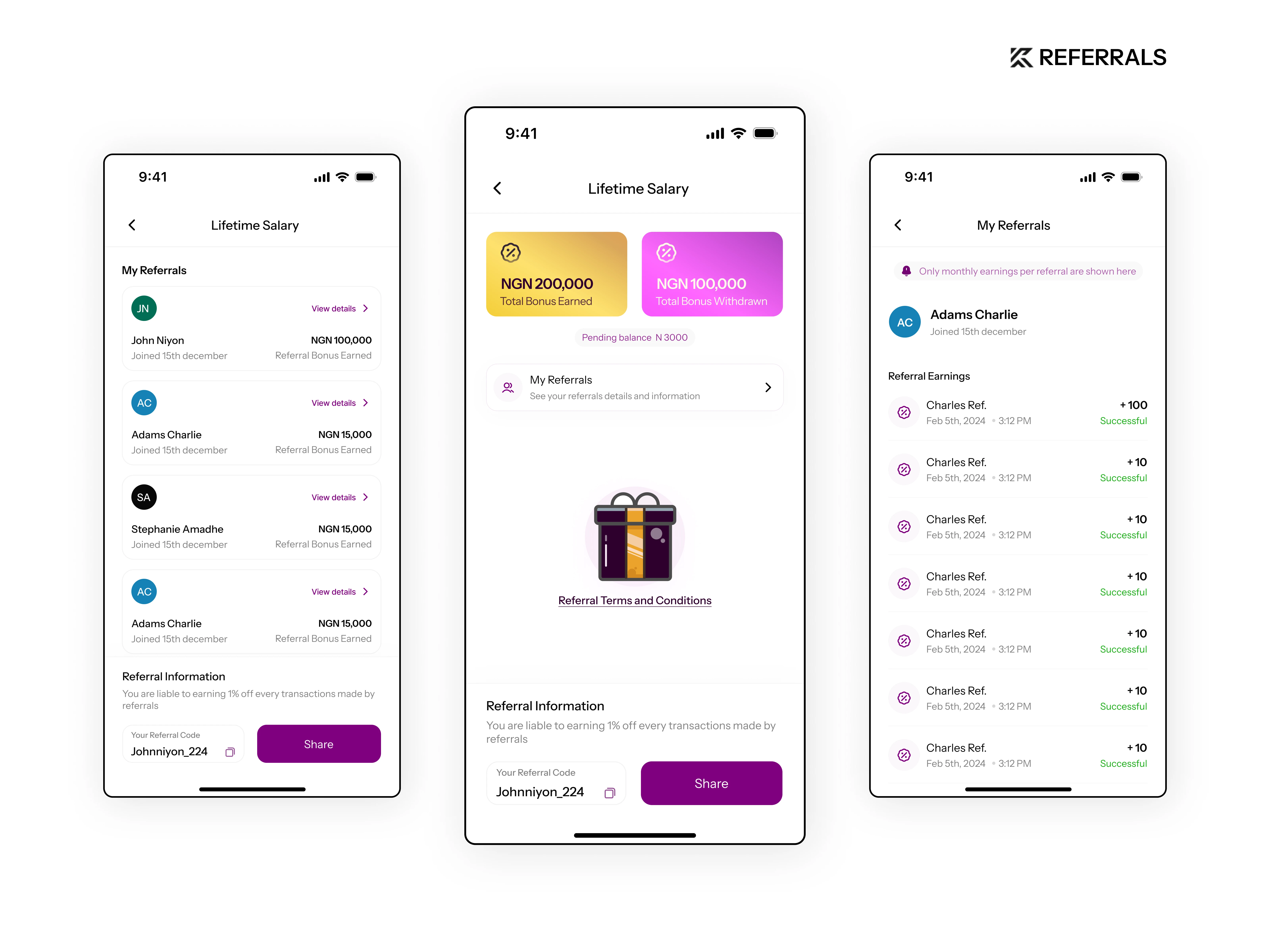 FULL REFERRAL FLOW & TRACKING