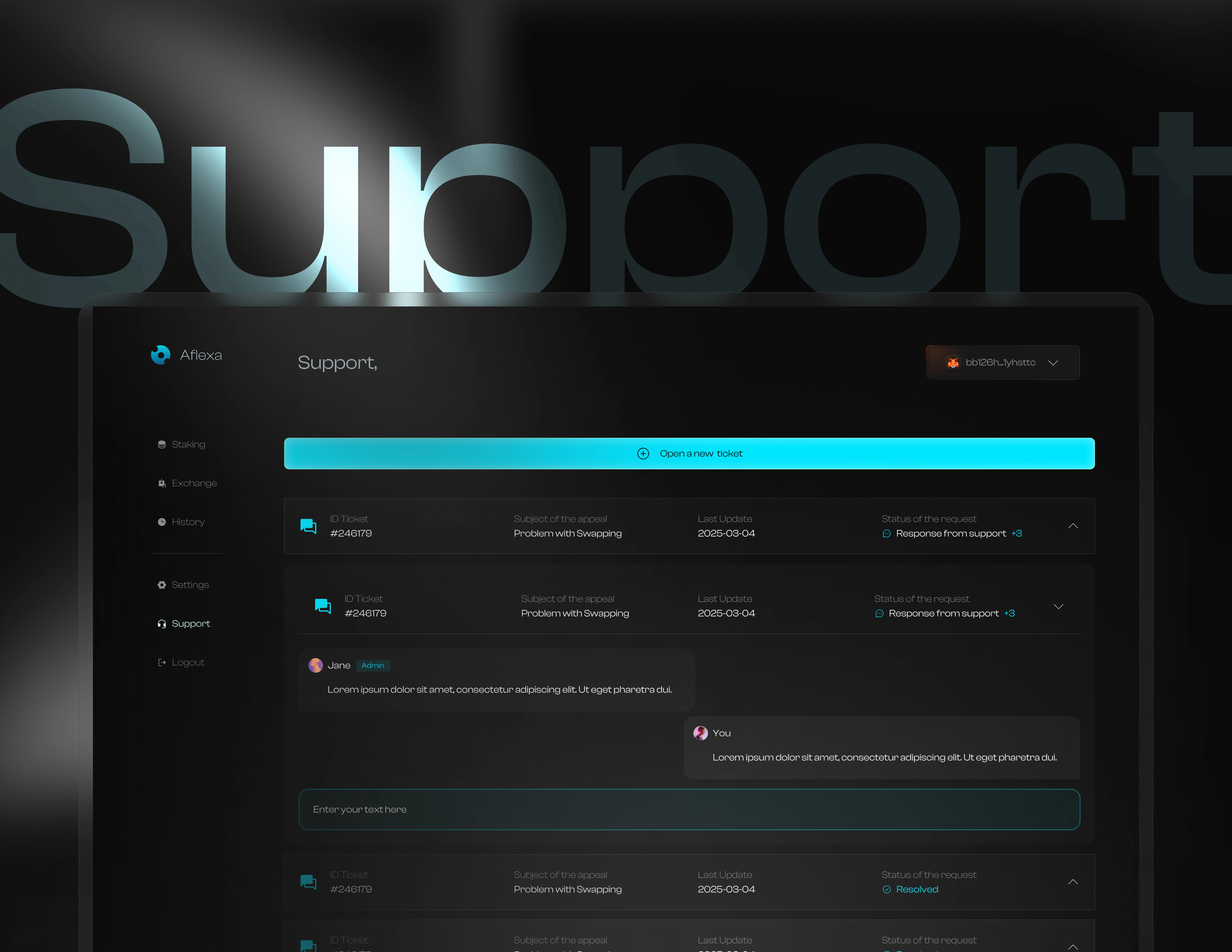 Support Page