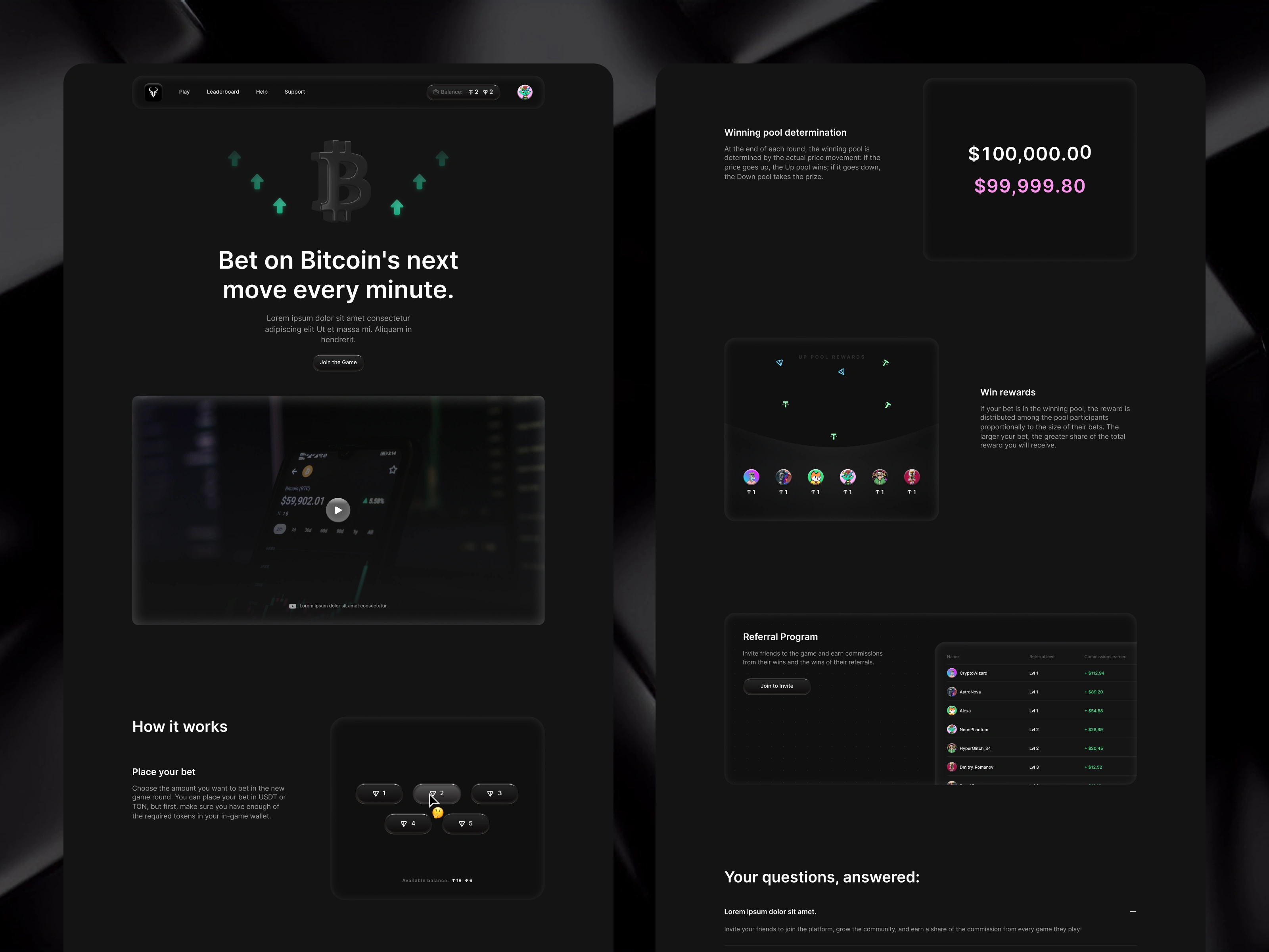 Oryx Landing page