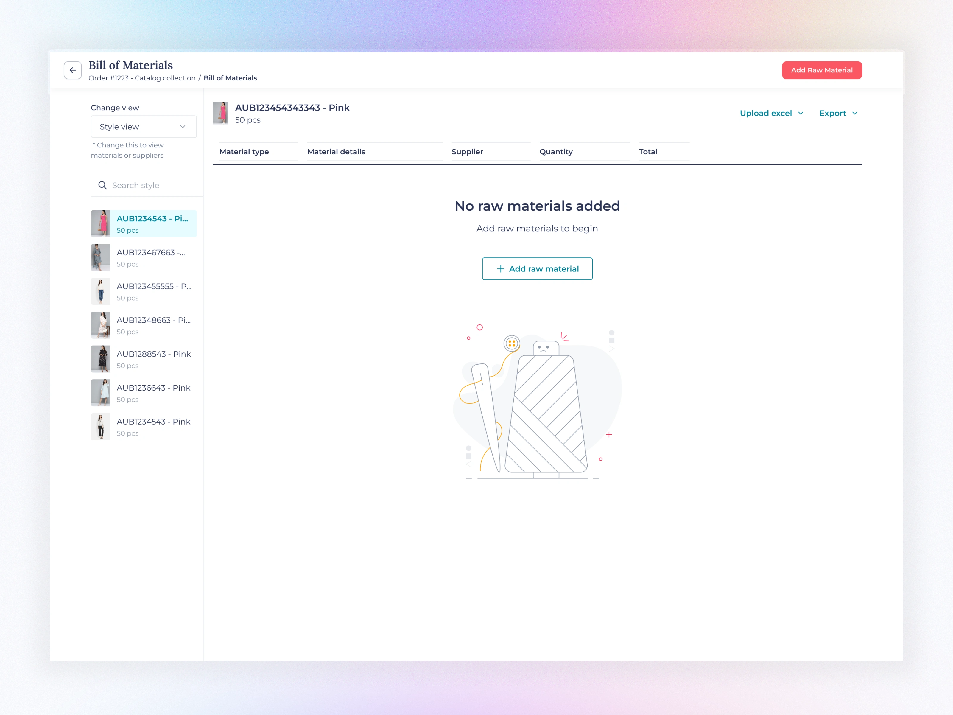 Style view Empty view