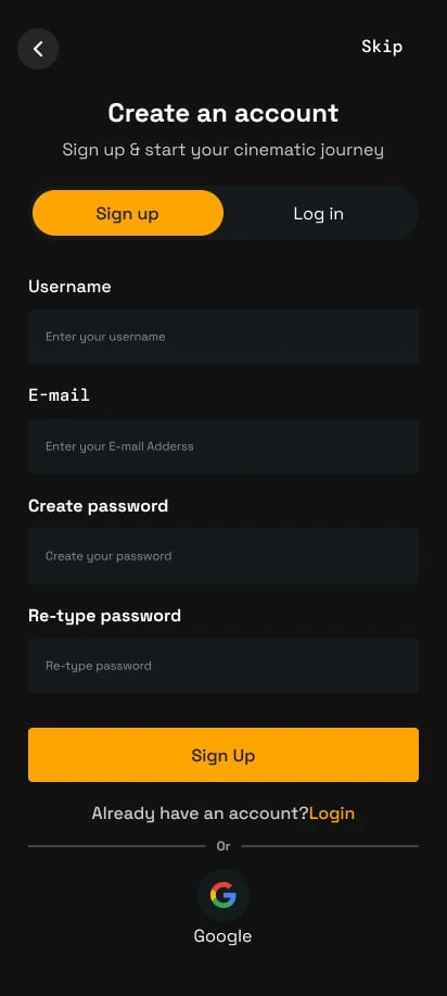 Sign up
