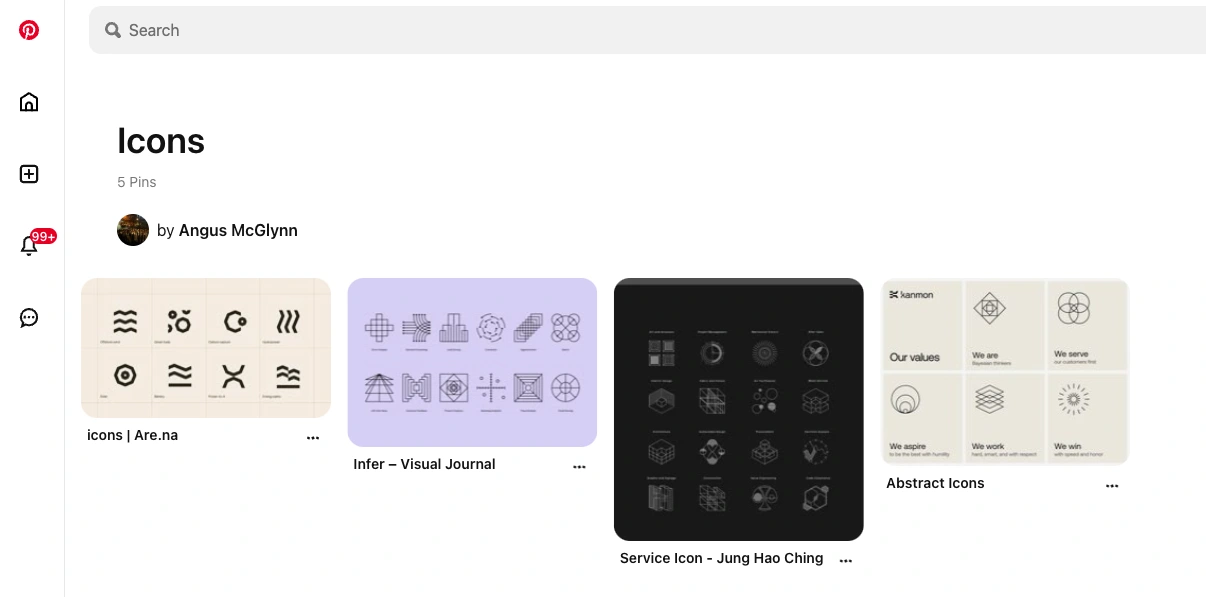 Angus's pinterest board