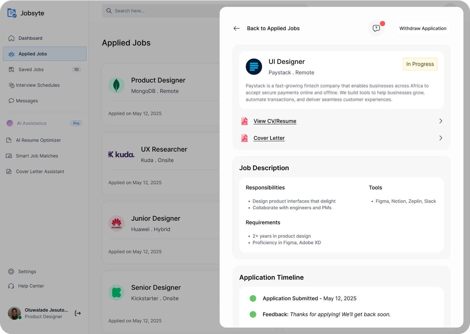 Job Tracking