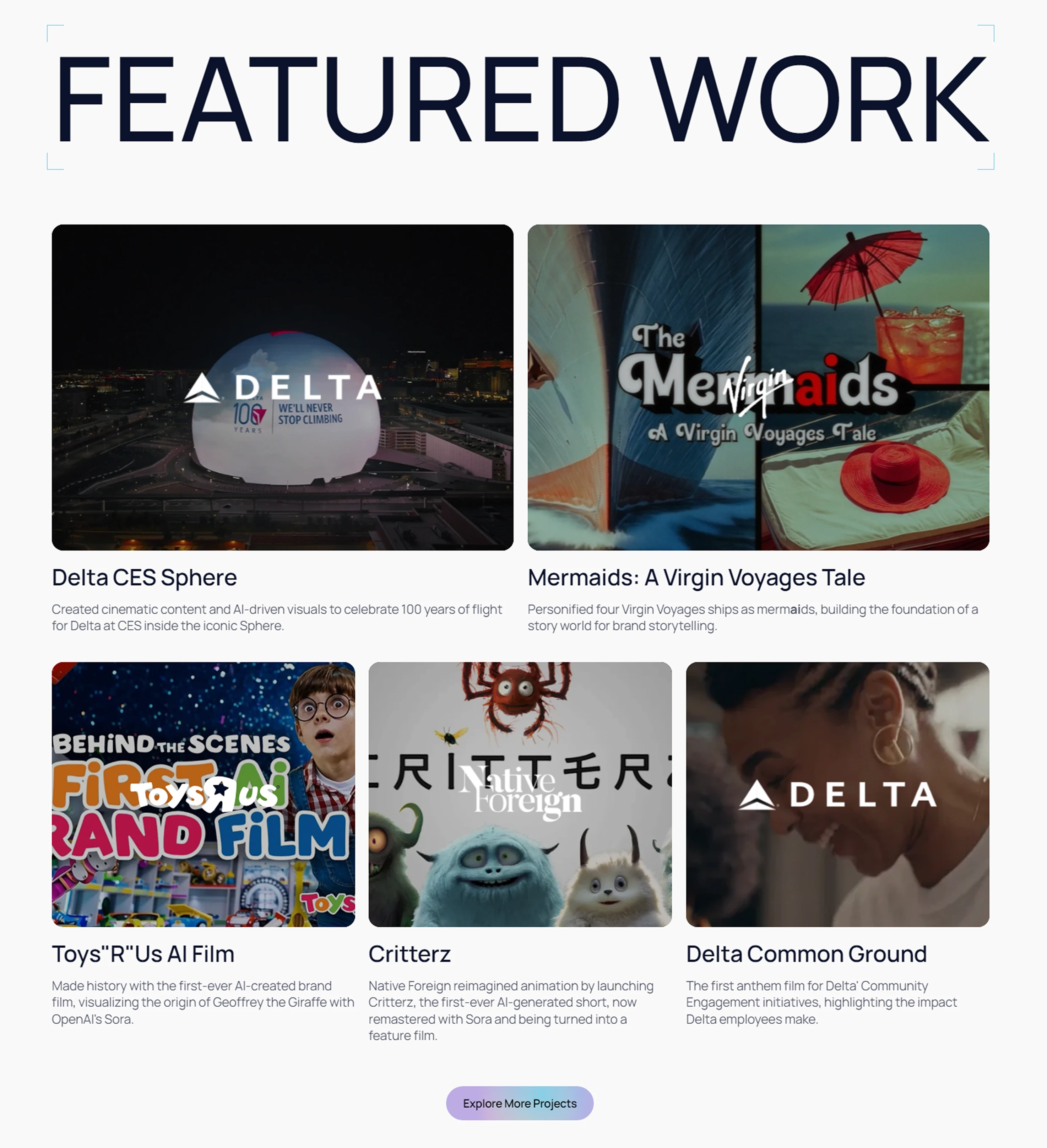 Featured Work Section