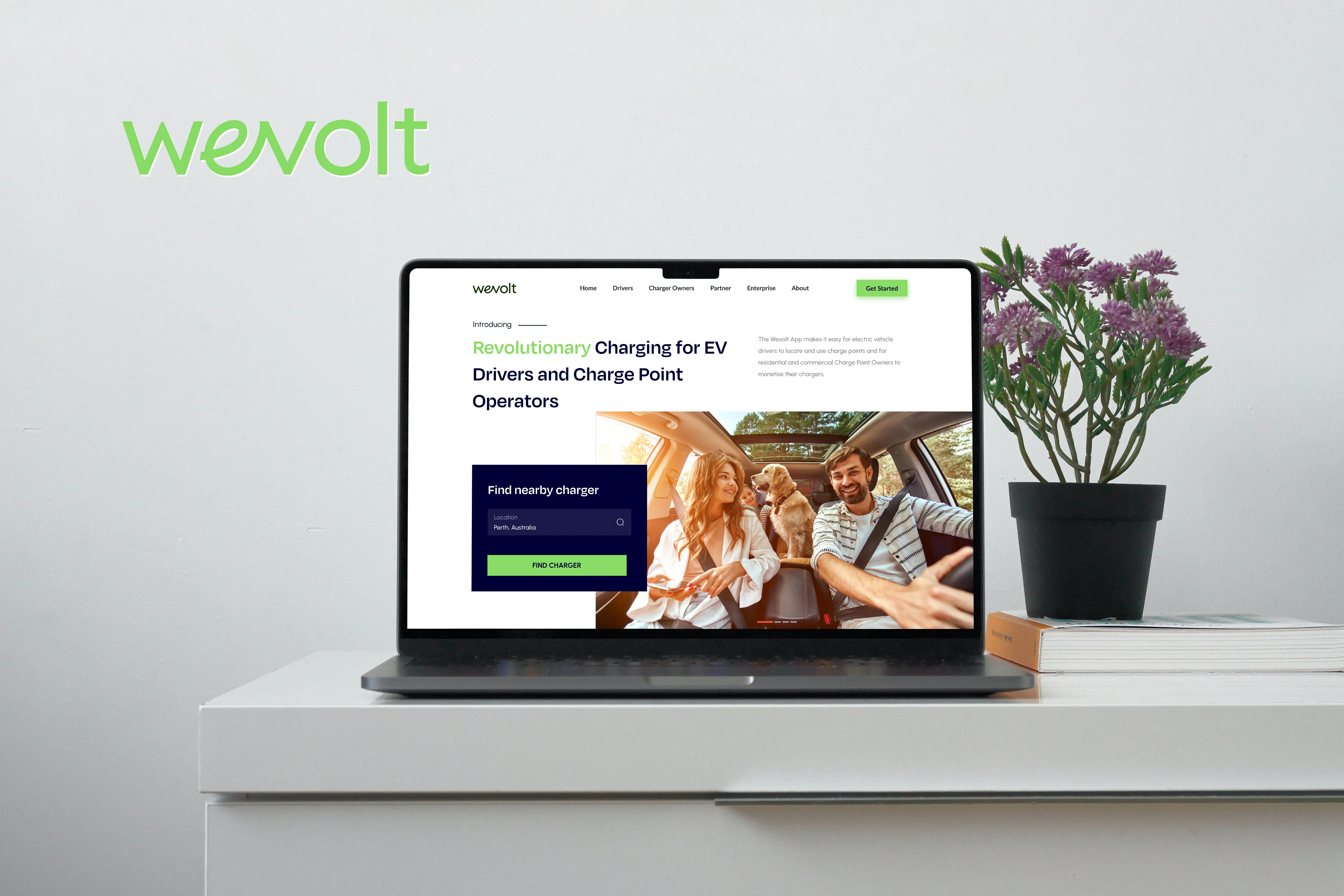 EV charging brand website design