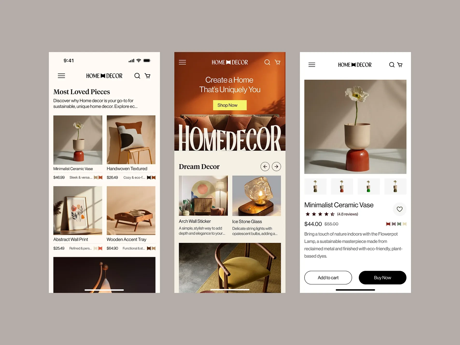 Home Decor Ecommerce — Web Design & Development 
