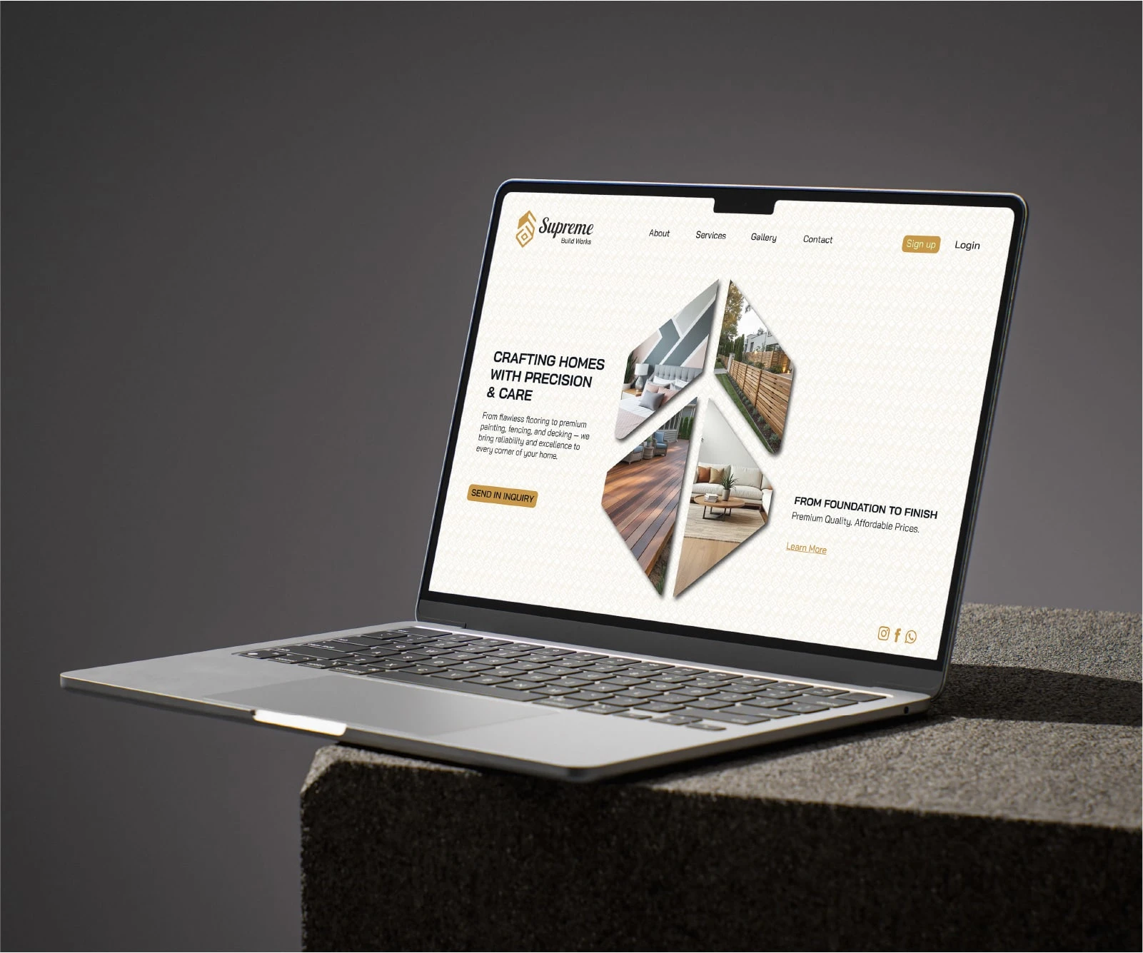 Supreme Build Works - Web Design (Hero)