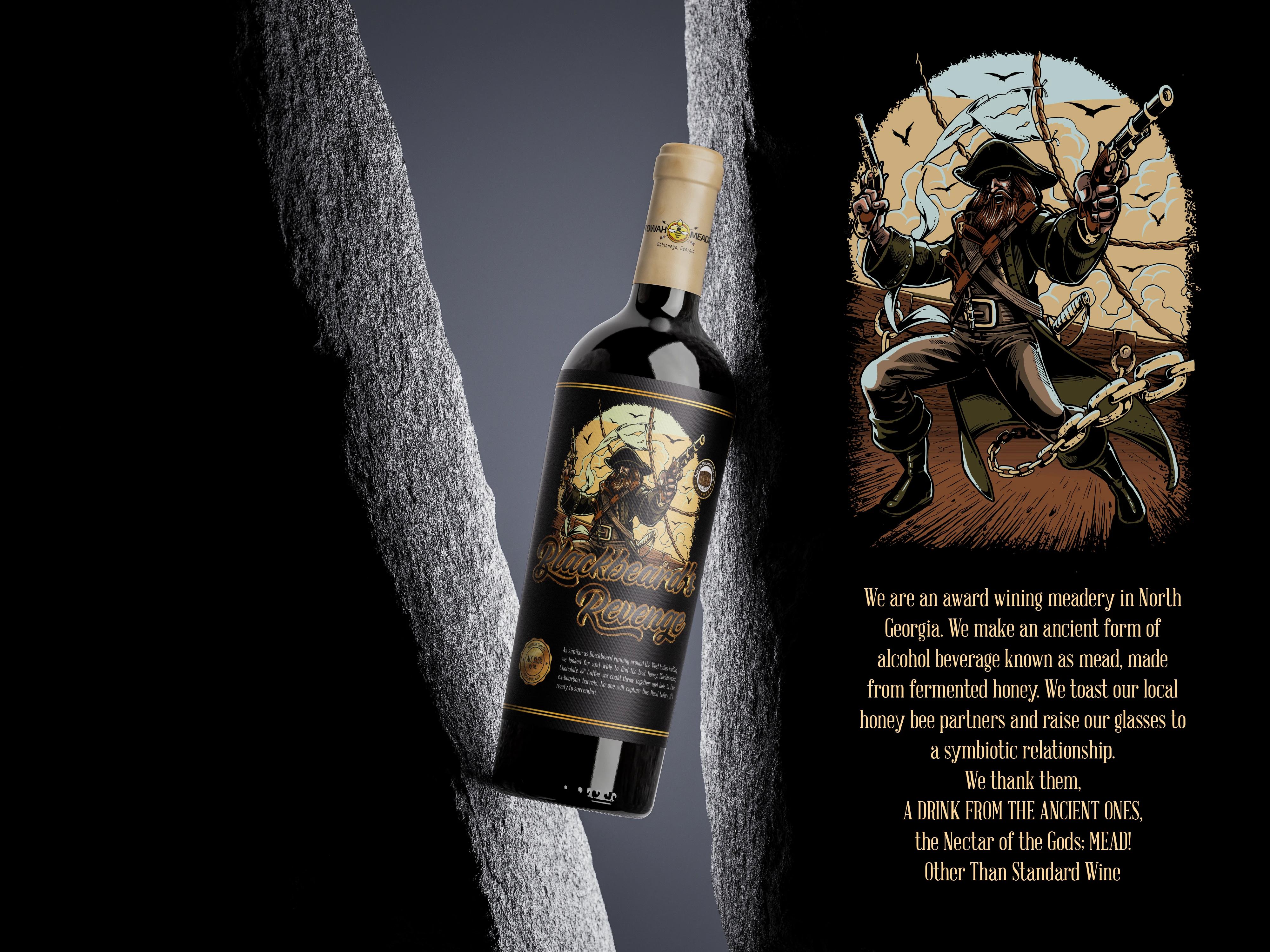Blackbeard's Revenge Wine Label Design