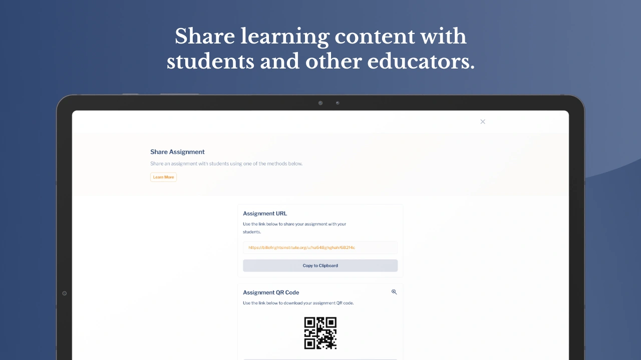 App Store Screenshot: Share Learning Content With Students And Other Educators