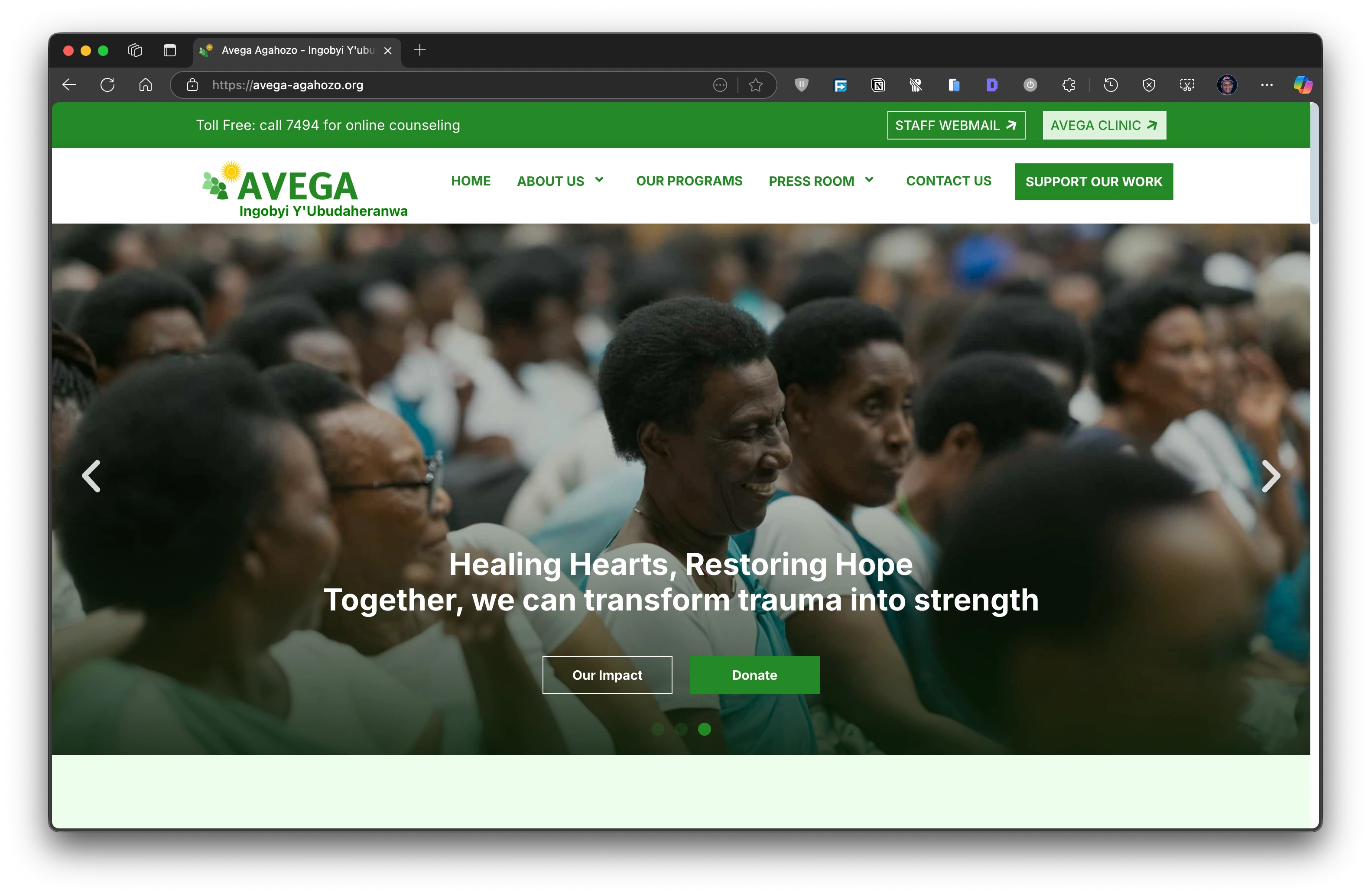 New site hero image - with a slider
