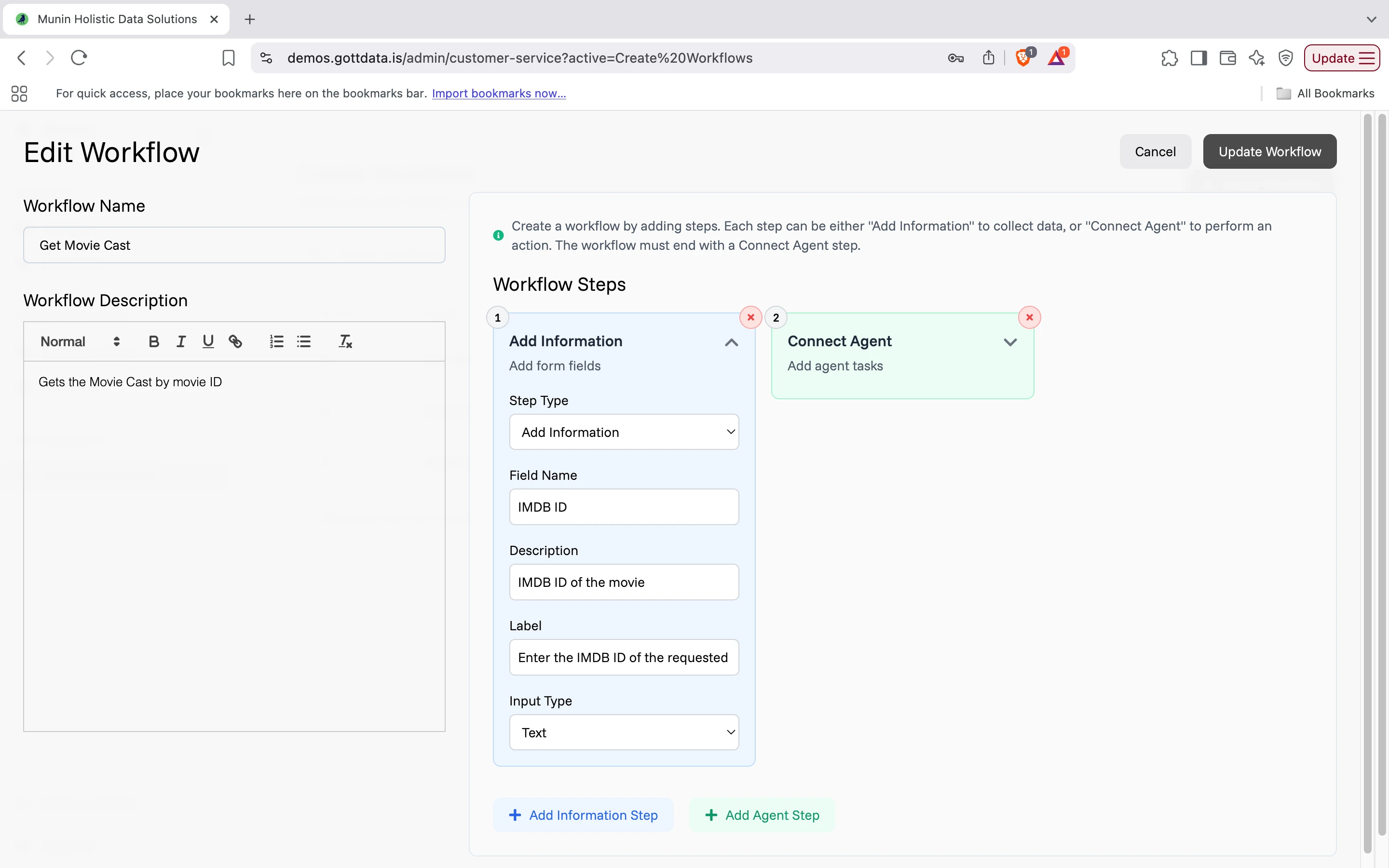 Chain multiple agents to create sophisticated workflows