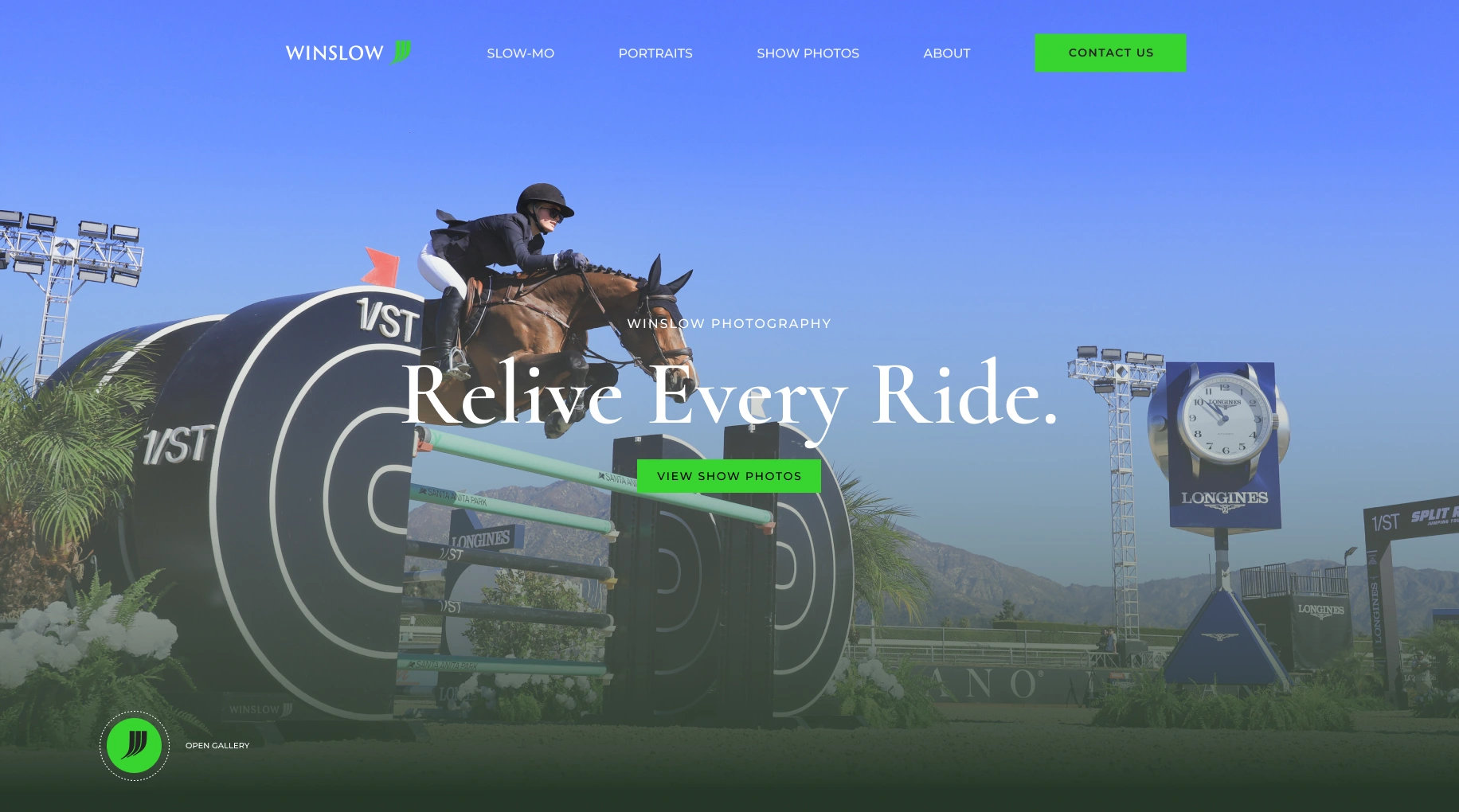 Winslow Photography Landing Page