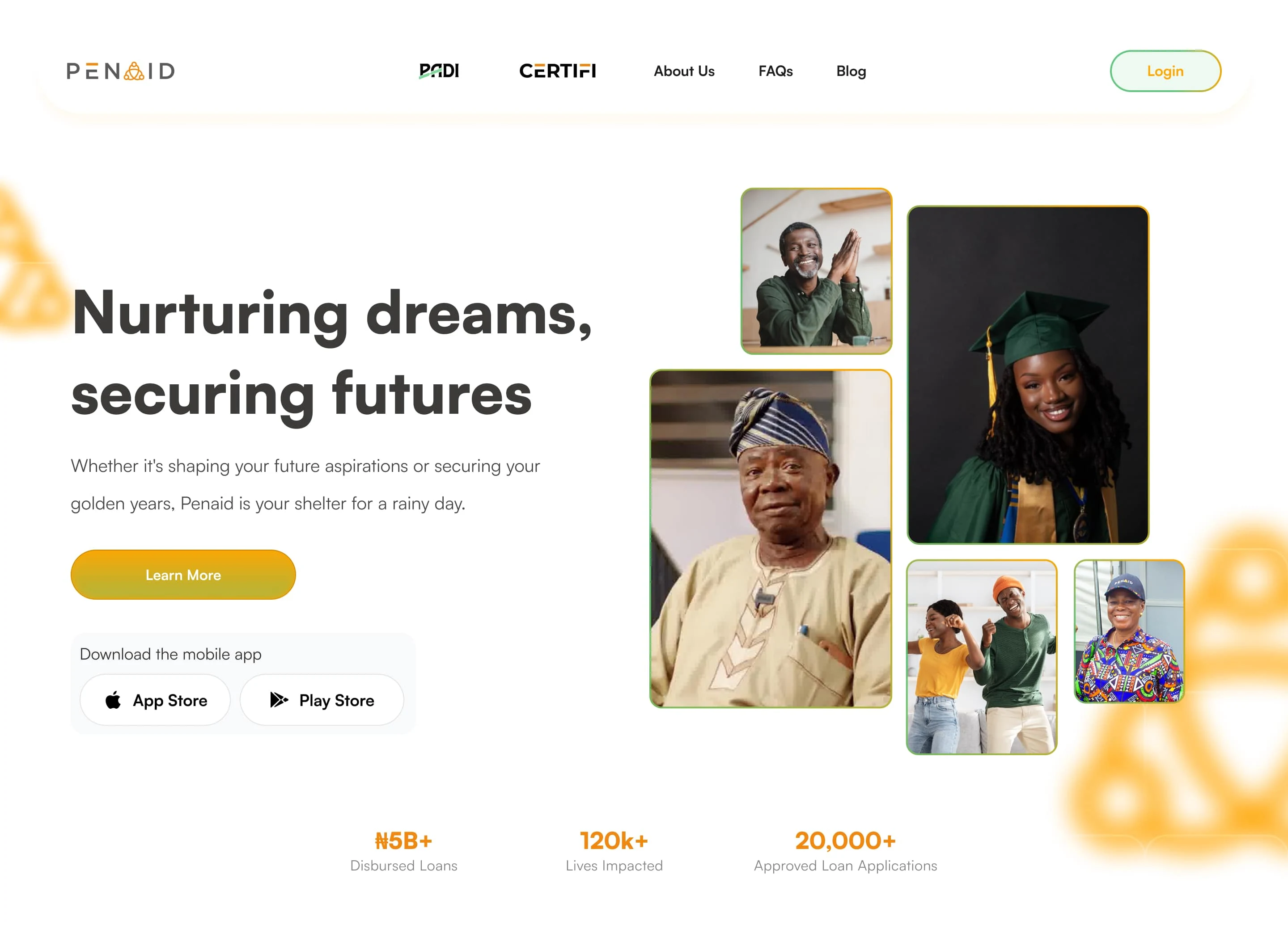 Penaid Website Hero Section