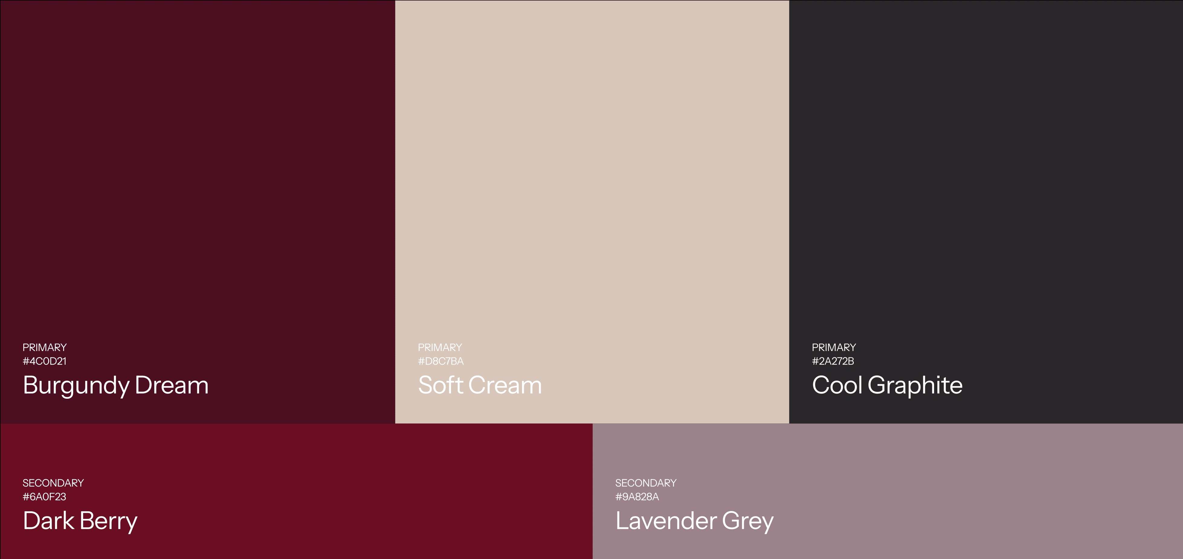 Color palette suite for The Skin Club