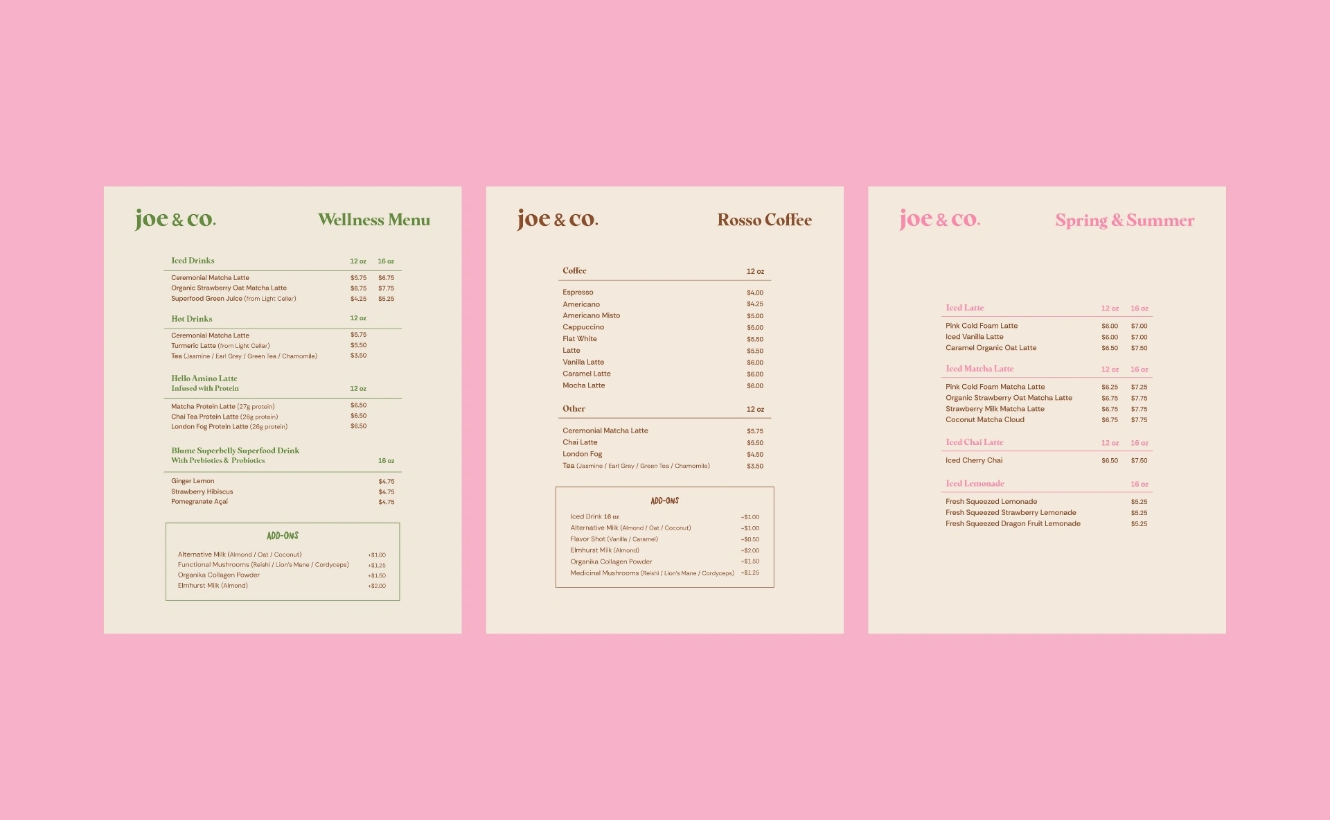 Menu Design