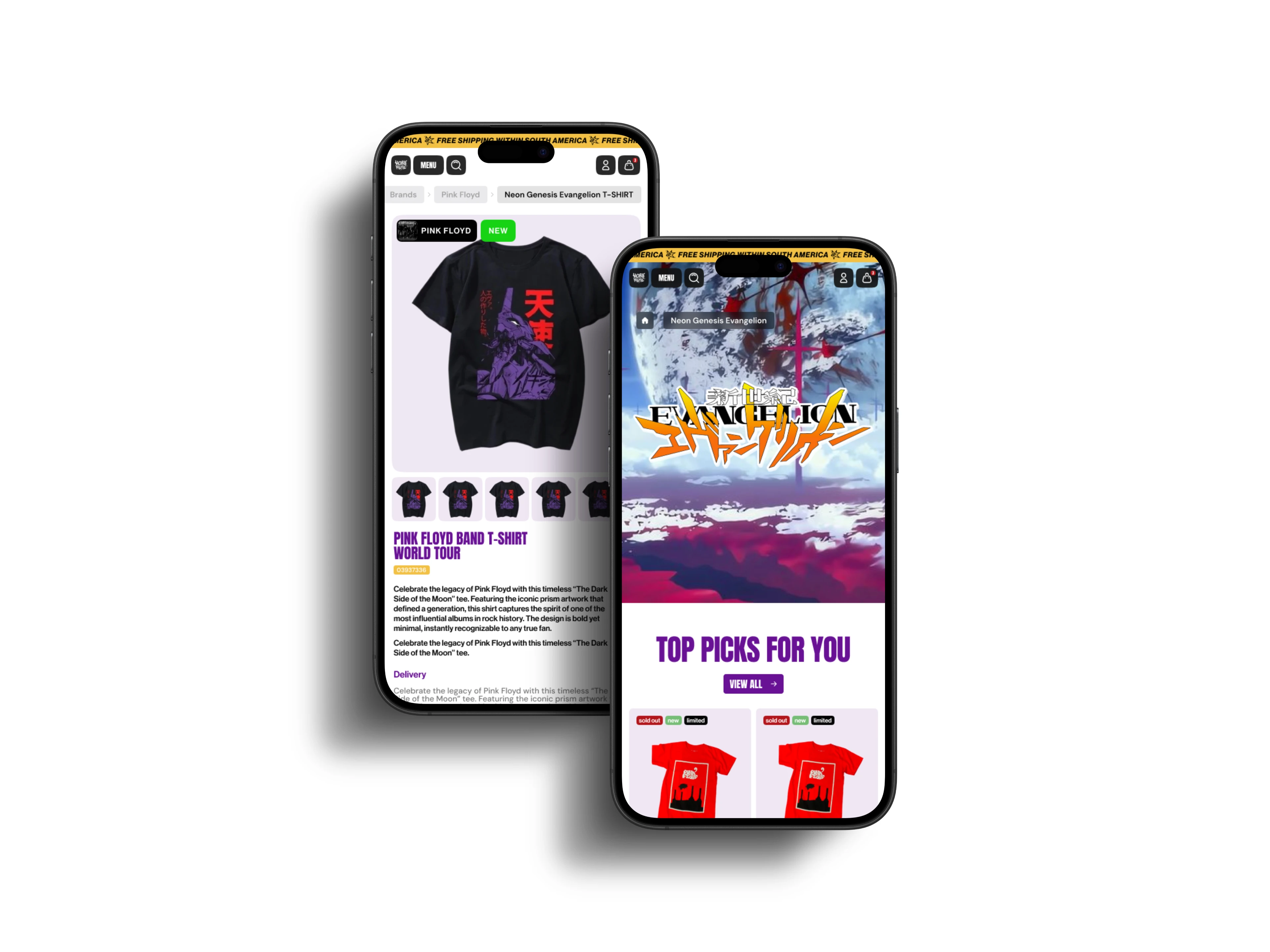 Mobile view featuring fun purple tones and a layout optimized for a smooth user experience