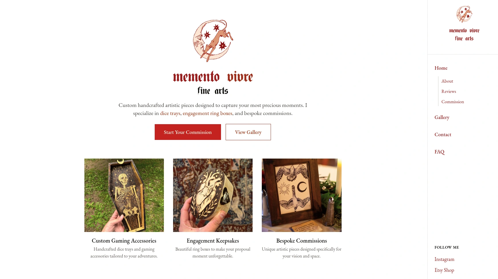 The Homepage for Chris' new website