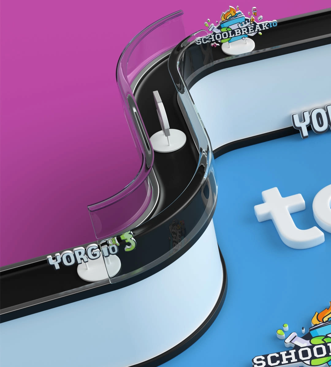 **plastic-like silhouettes moving along a conveyor belt**
