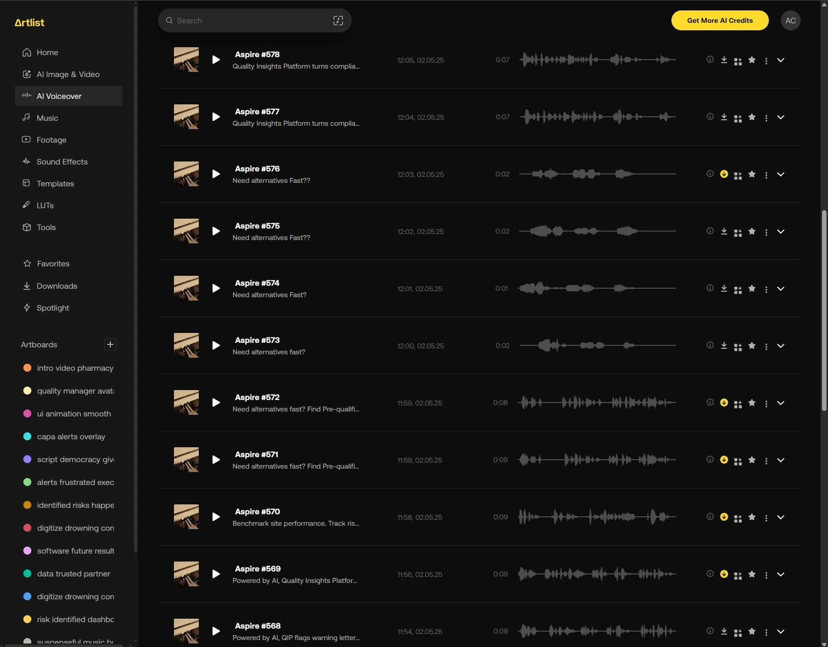 All the trials and errors untill getting the final result.